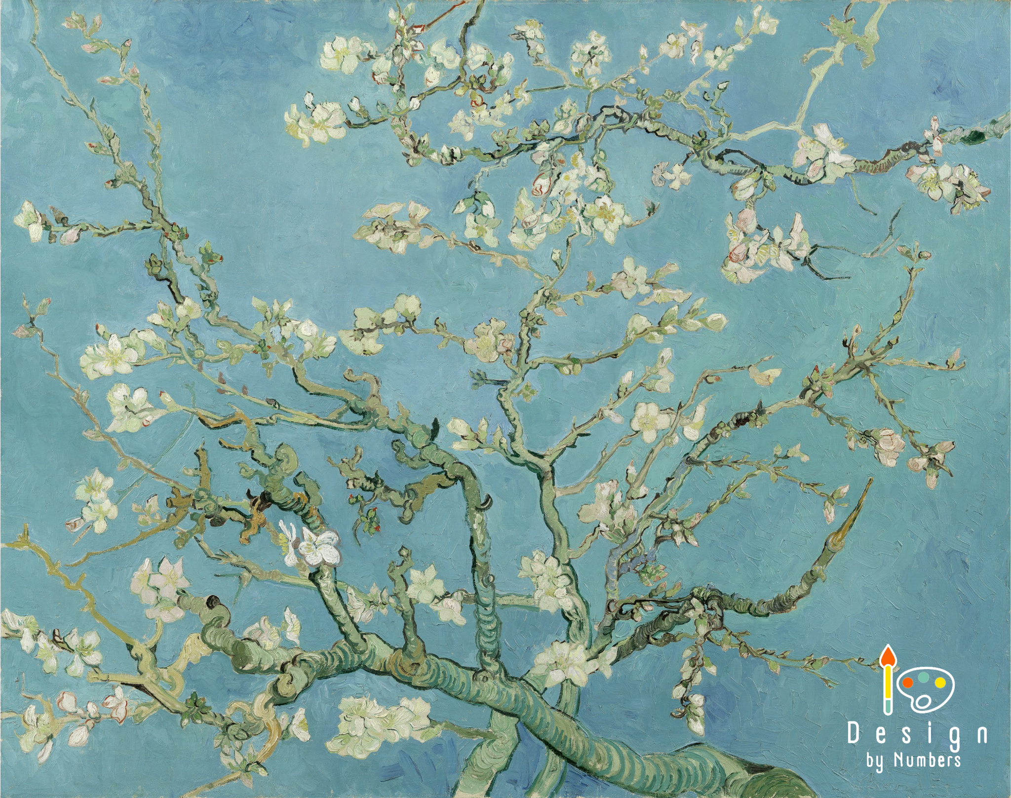 Almond Blossoms - Vincent van Gogh - Paint by Numbers