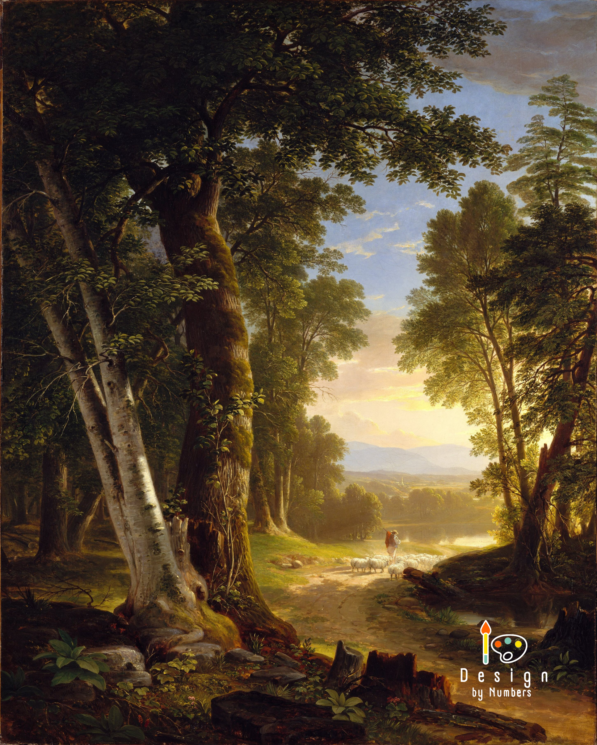 The Beeches - Asher Durand - Paint by Numbers