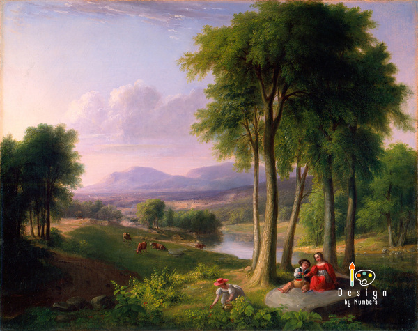 View Near Rutland- Asher Durand- Paint by Numbers