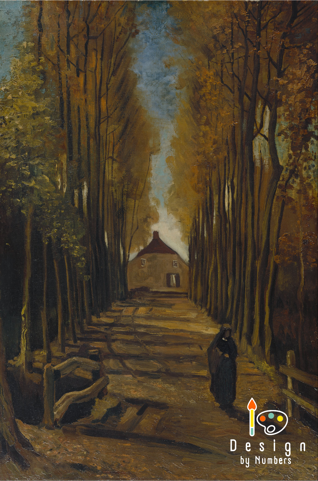 Avenue of the Poplars in Autumn- Vincent van Gogh- Paint by Numbers