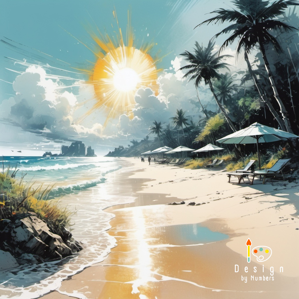 Umbrella Cove- Paint By Numbers