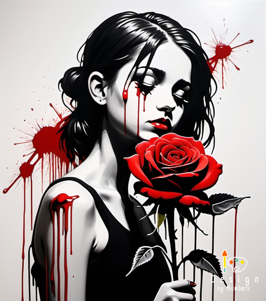 Bloody Rose- Paint By Numbers
