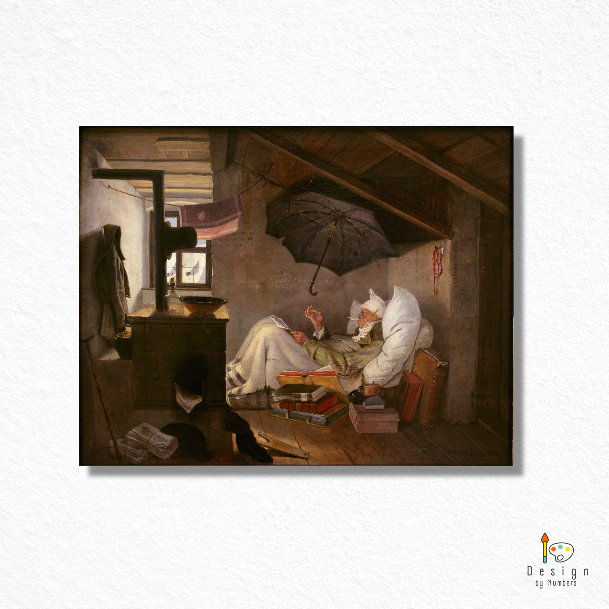 The Poor Poet- Carl Spitzweg- Paint by Numbers
