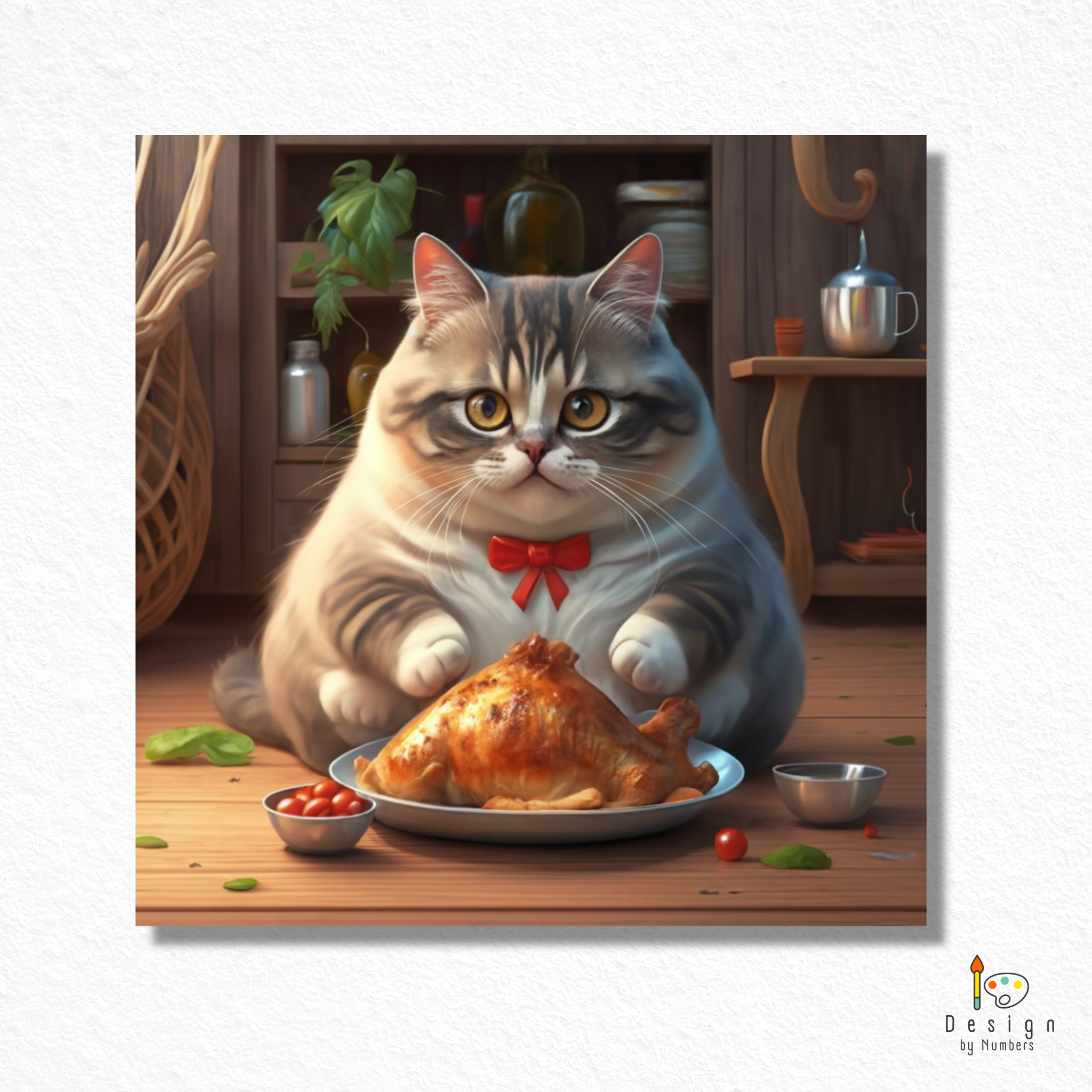 Chubby Kitten- Paint by Numbers