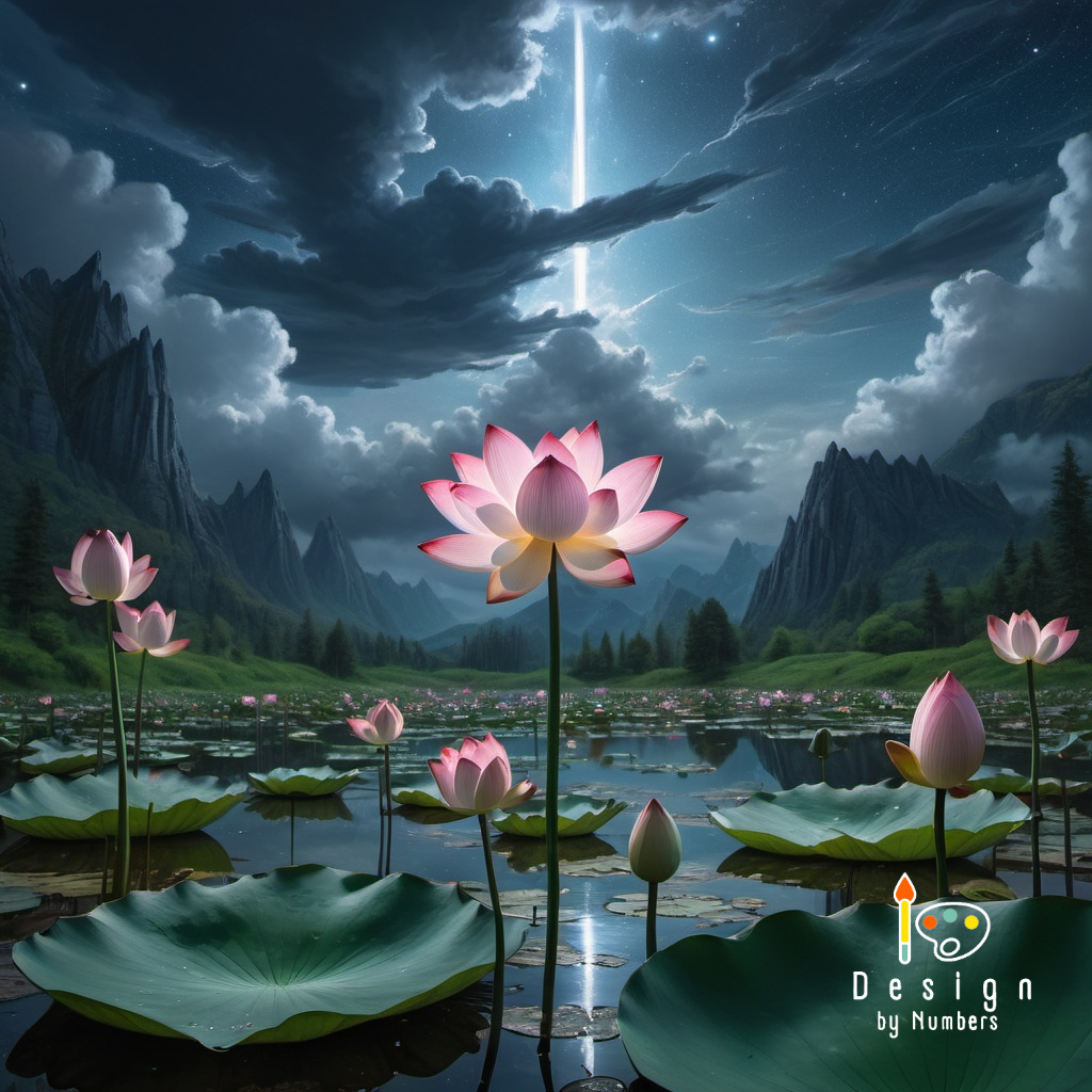 Celestial Lotus- Paint By Numbers