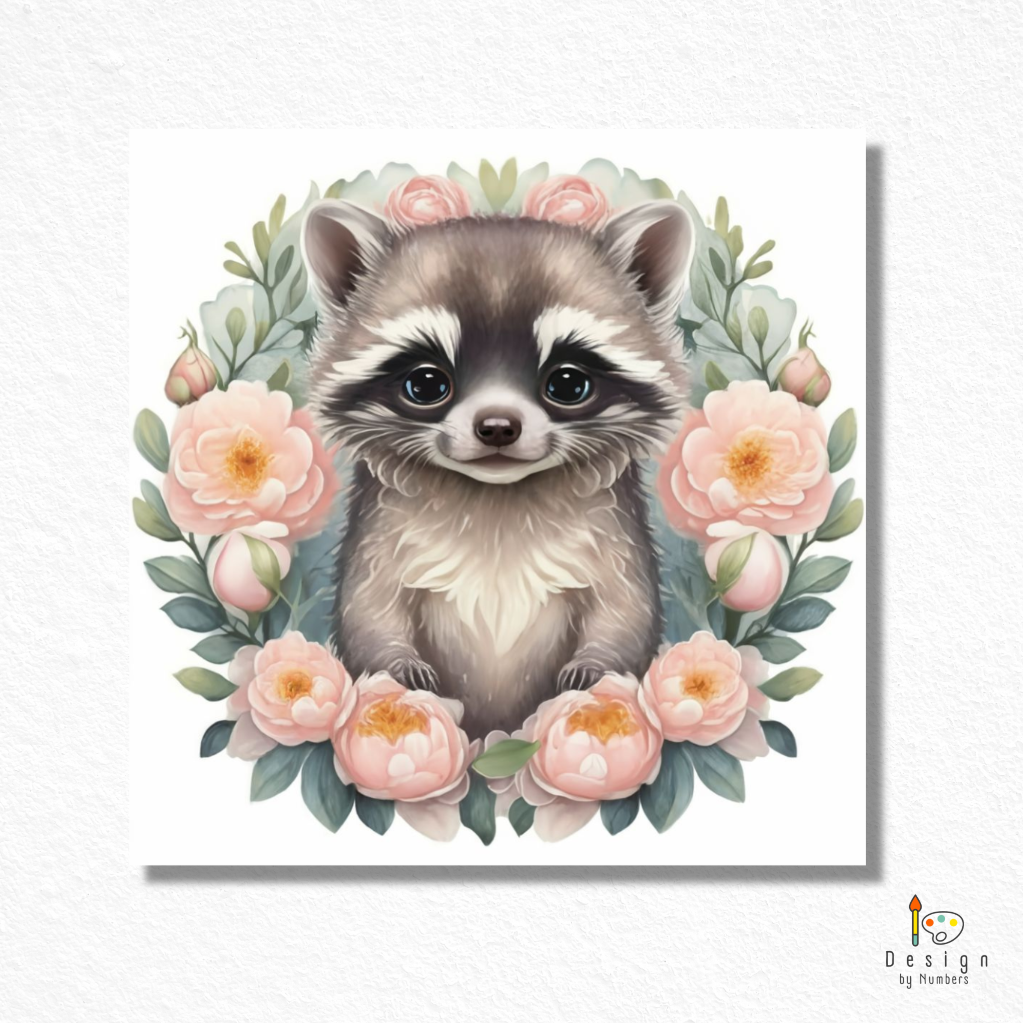 Friendly Baby Raccoon- Paint by Numbers