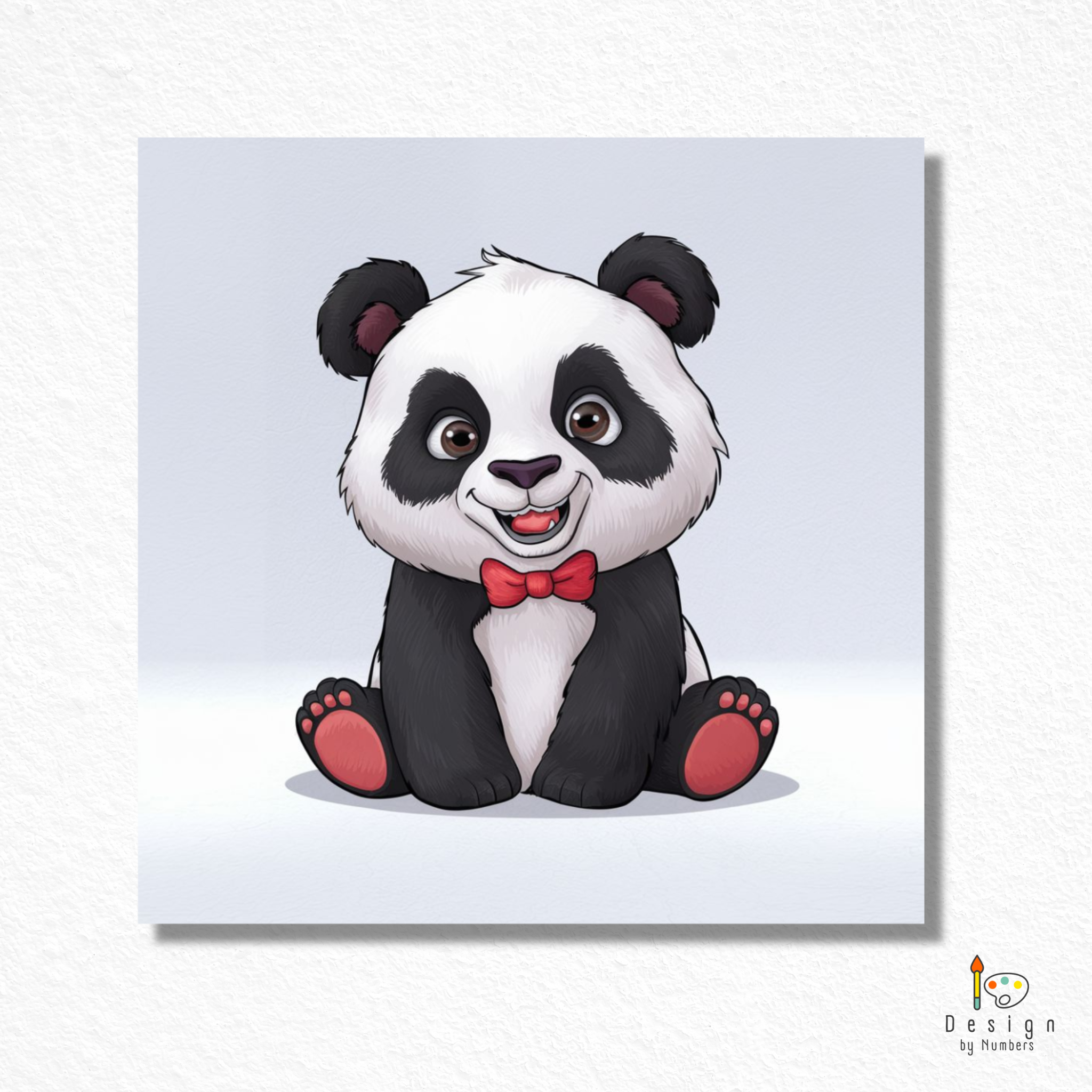 Friendly Panda- Paint by Numbers