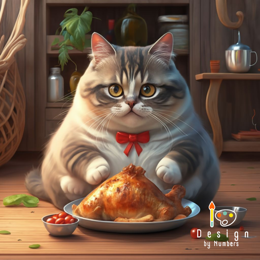 Chubby Kitten- Paint by Numbers