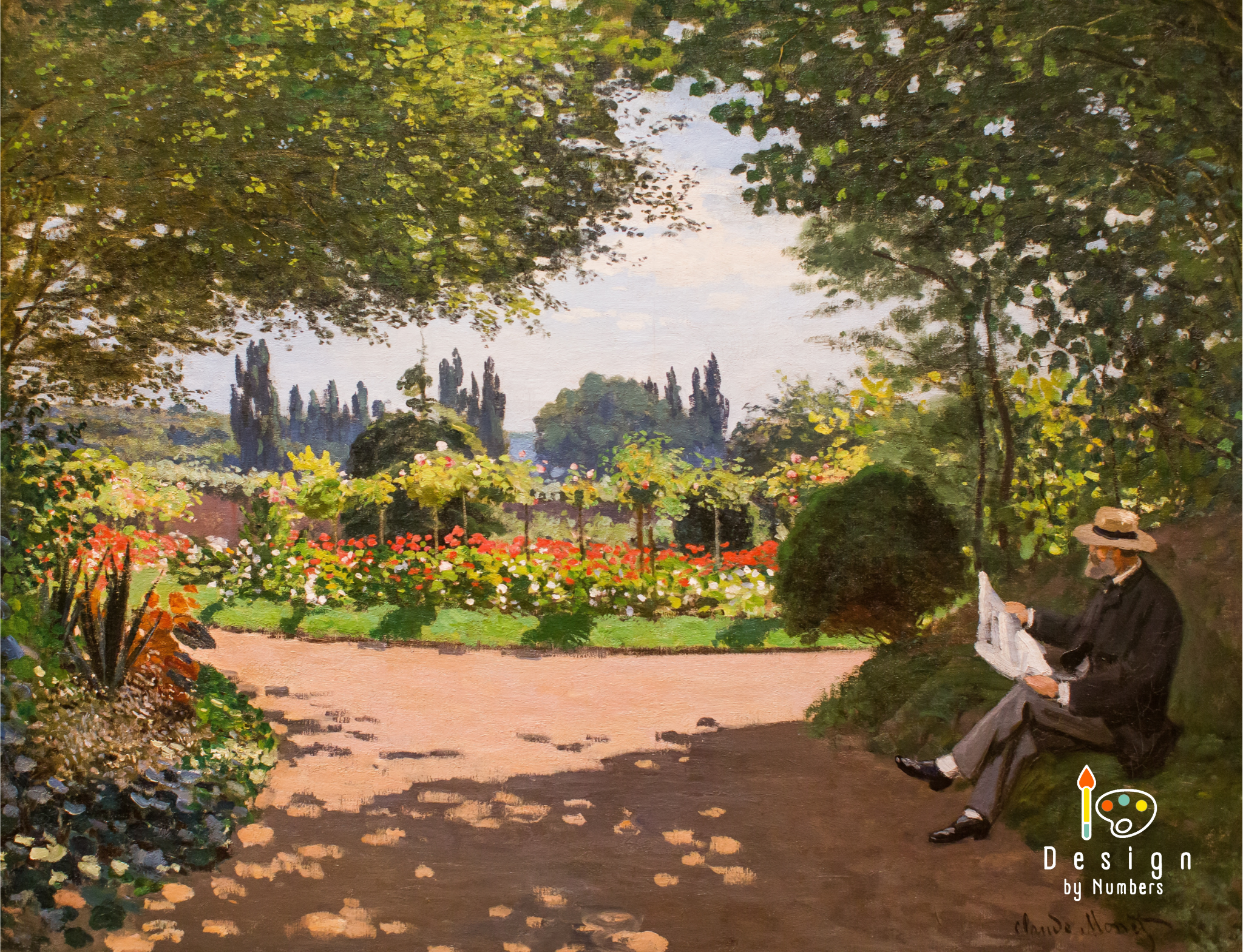 Adolphe Monet in the Garden of Le Coteau at Sainte - Claude Monet - Paint by Numbers