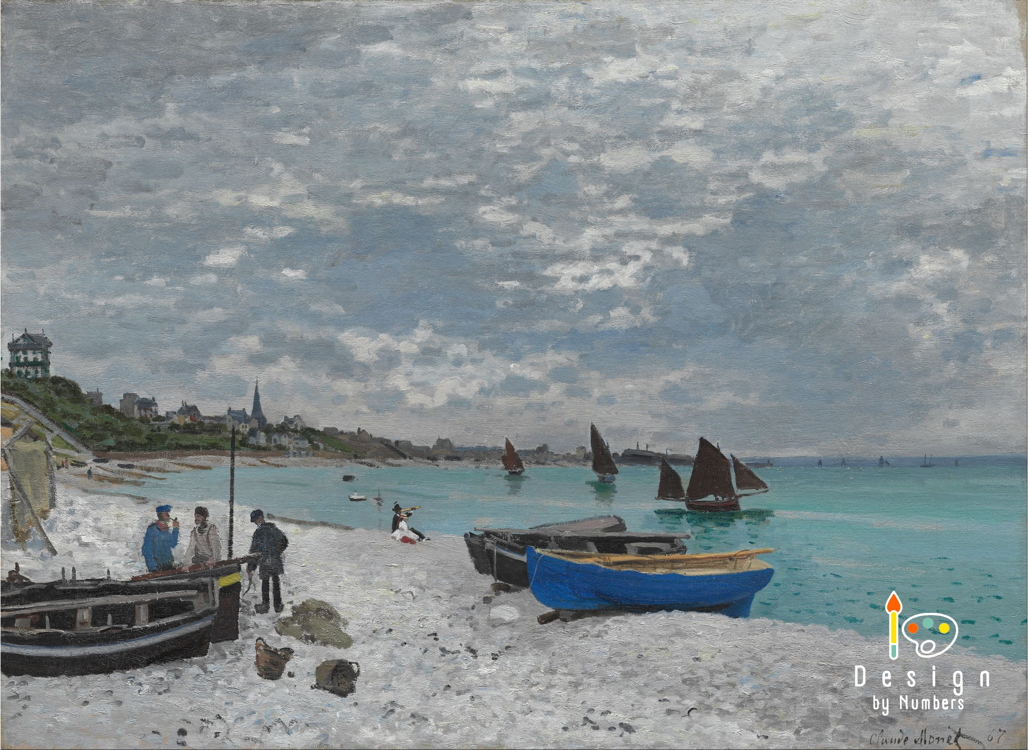 Beach at Sainte-Adresse- Claude Monet- Paint by Numbers