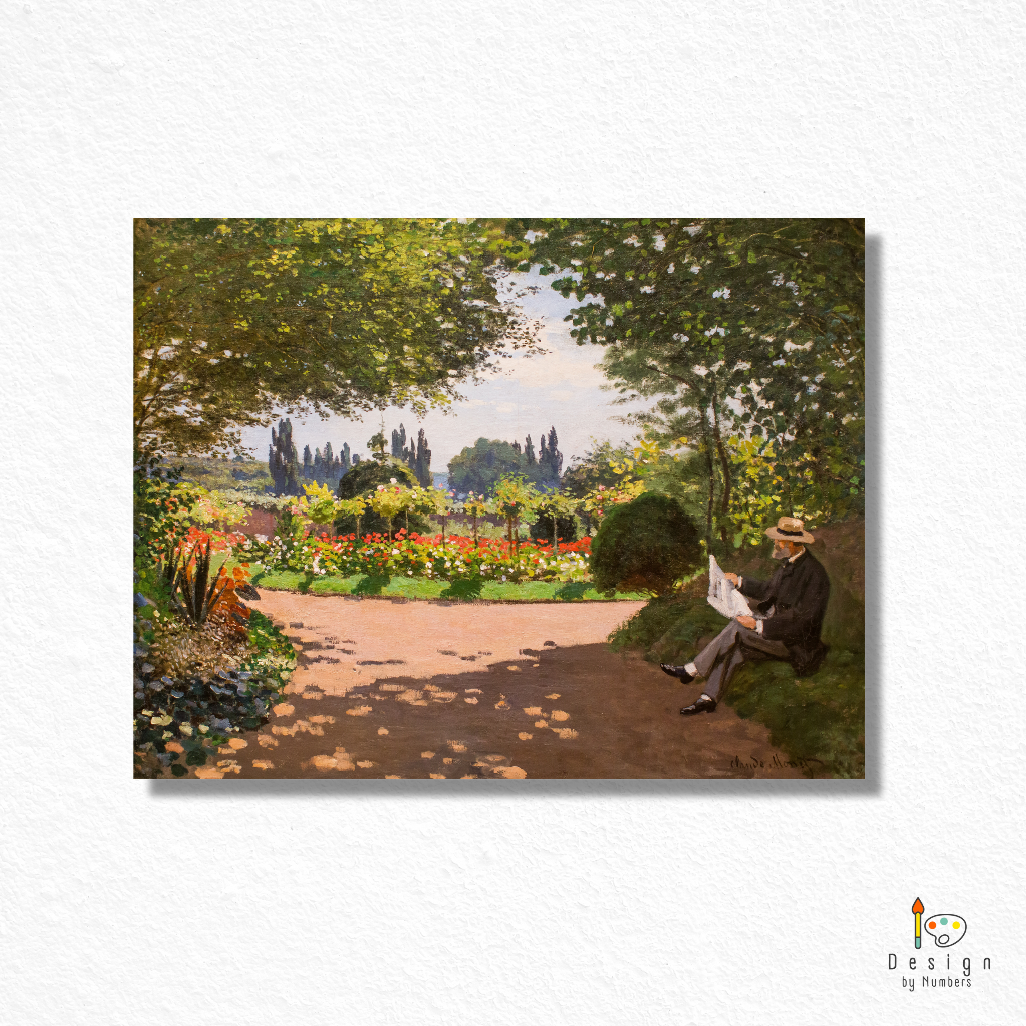 Adolphe Monet in the Garden of Le Coteau at Sainte - Claude Monet - Paint by Numbers