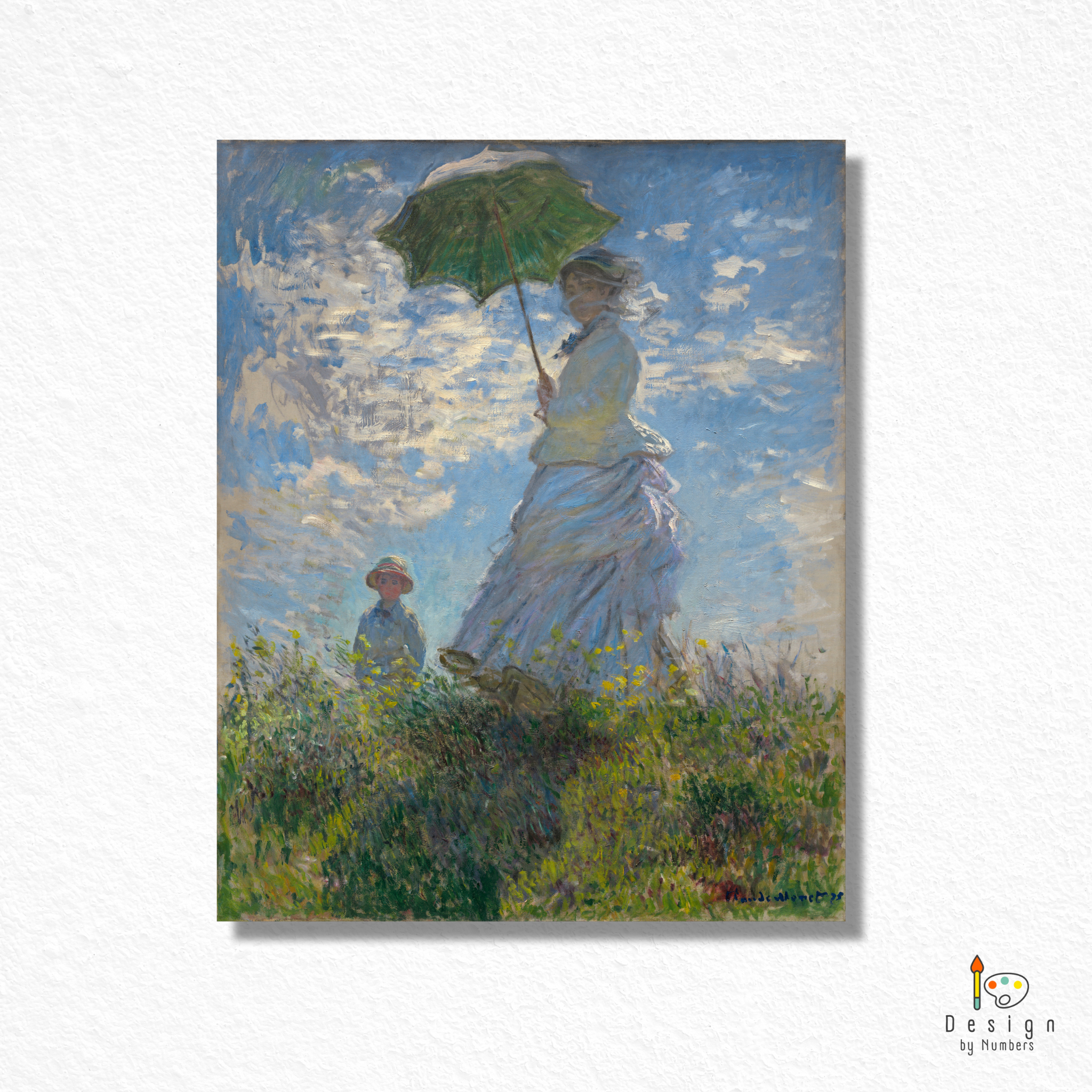 The Walk: Woman with a Parasol- Claude Monet- Paint by Numbers