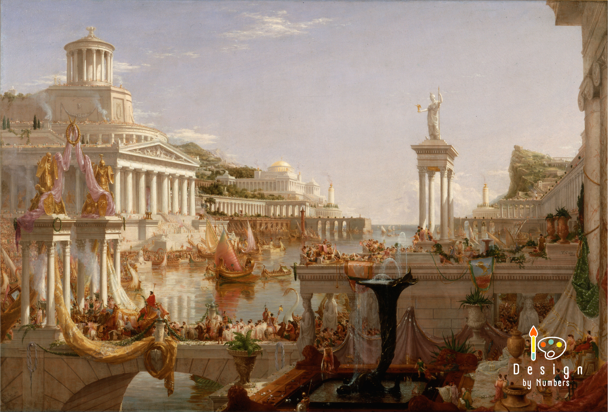 Consummation The Course of the Empire -  Thomas Cole - Paint by Numbers
