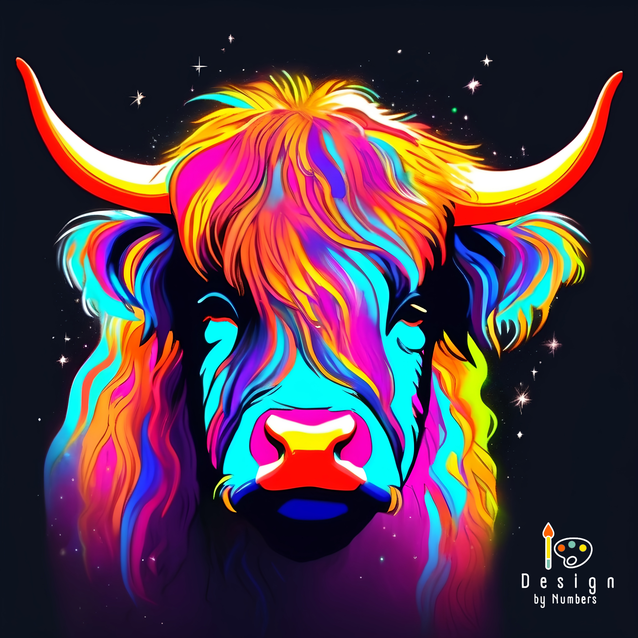 Cosmic Cow- Paint By Numbers
