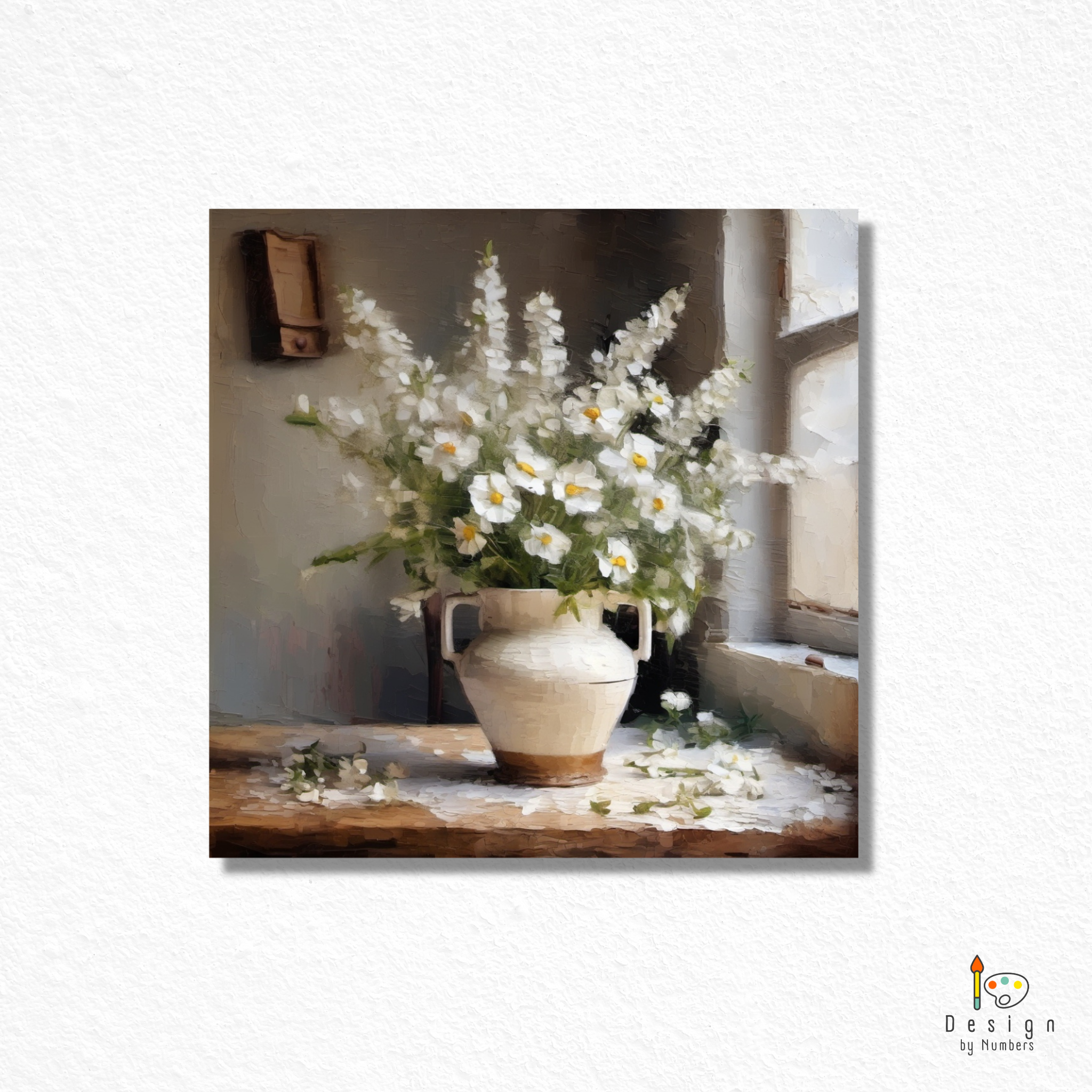 Windowsill Daisies- Paint By Numbers