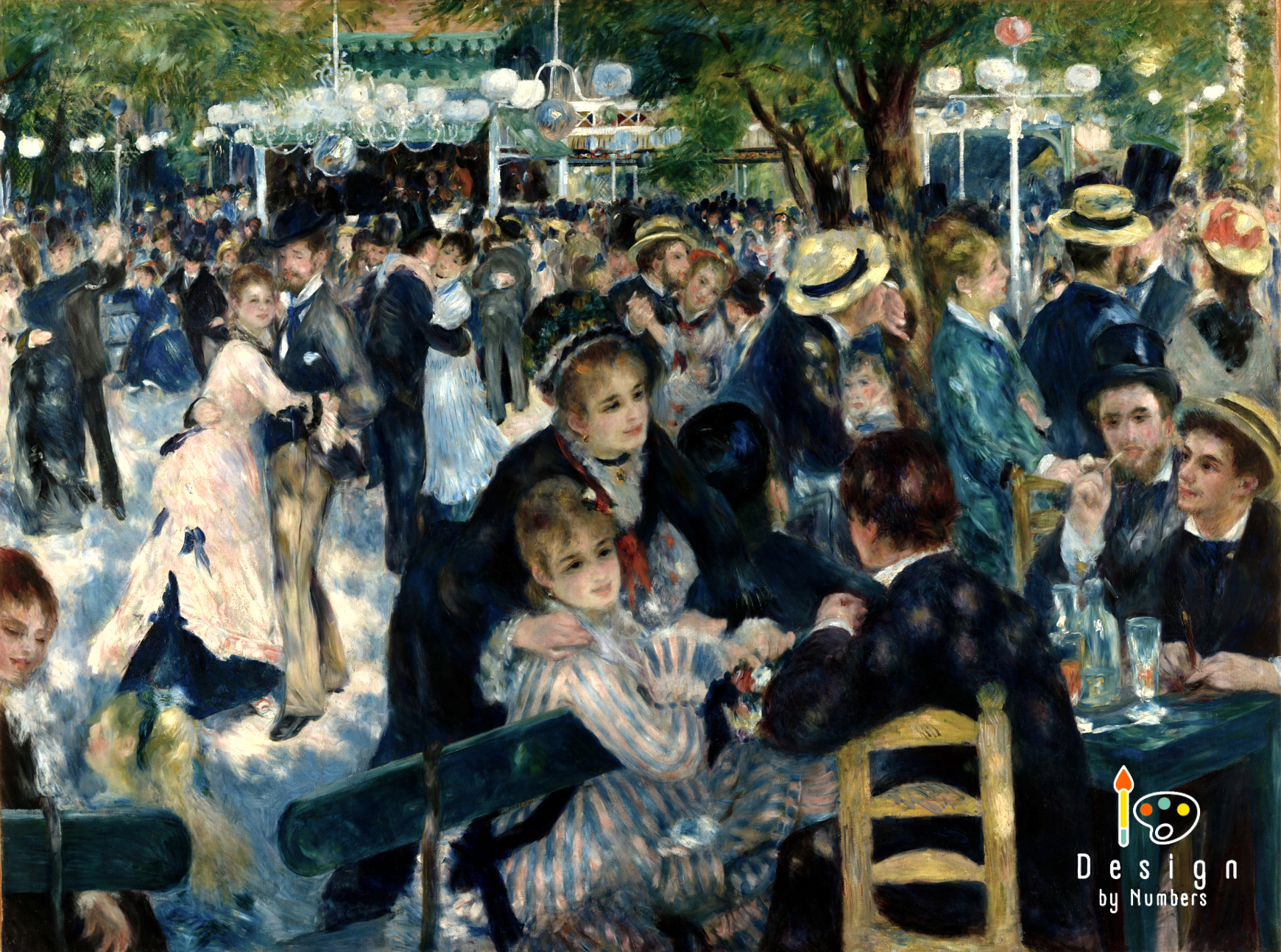 Dance at Le Moulin de la Galette- Pierre-Auguste Renoir- Paint by Numbers