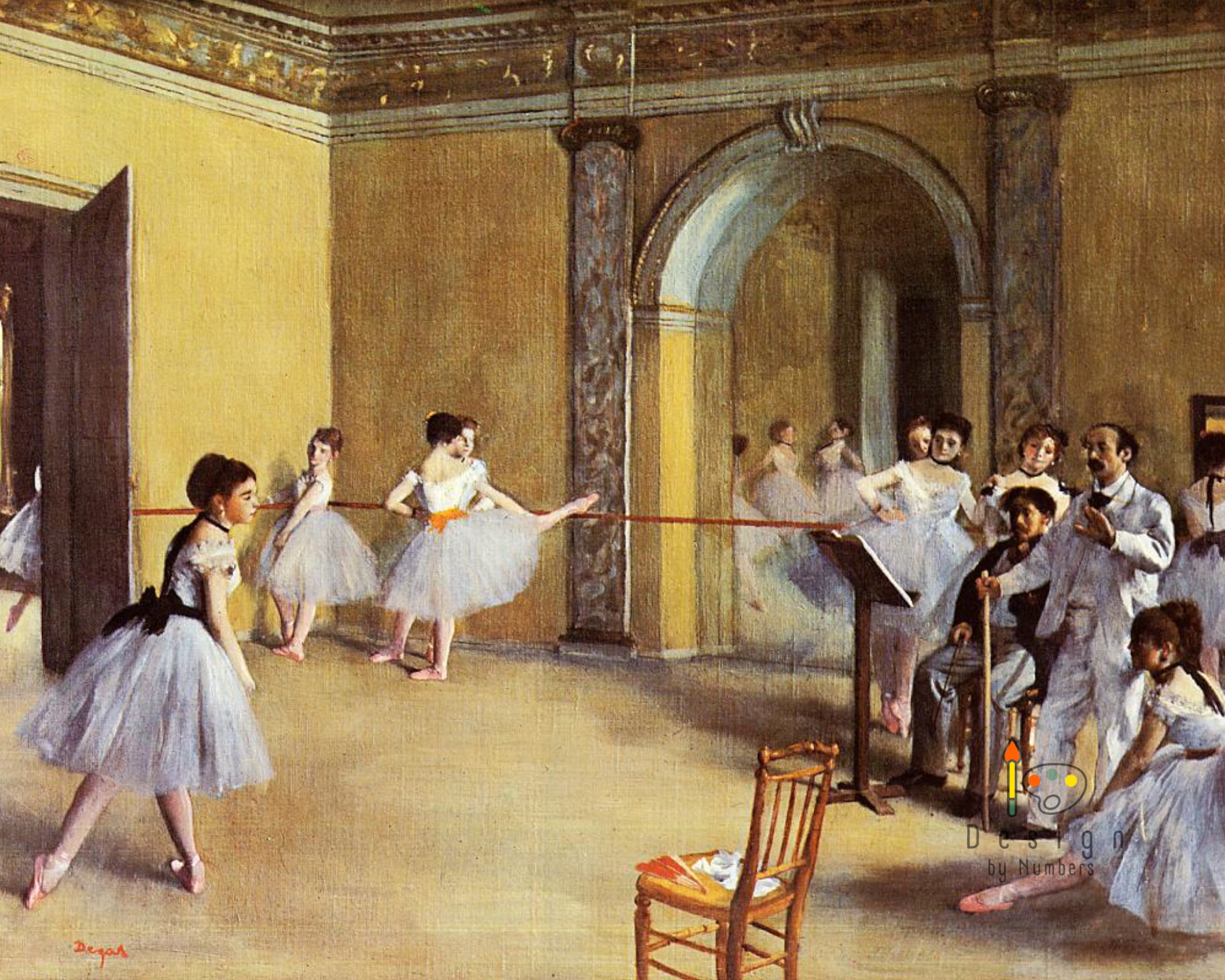 Dance Class at the Opera, rue Le Peletier - Edgar Degas - Paint by Numbers