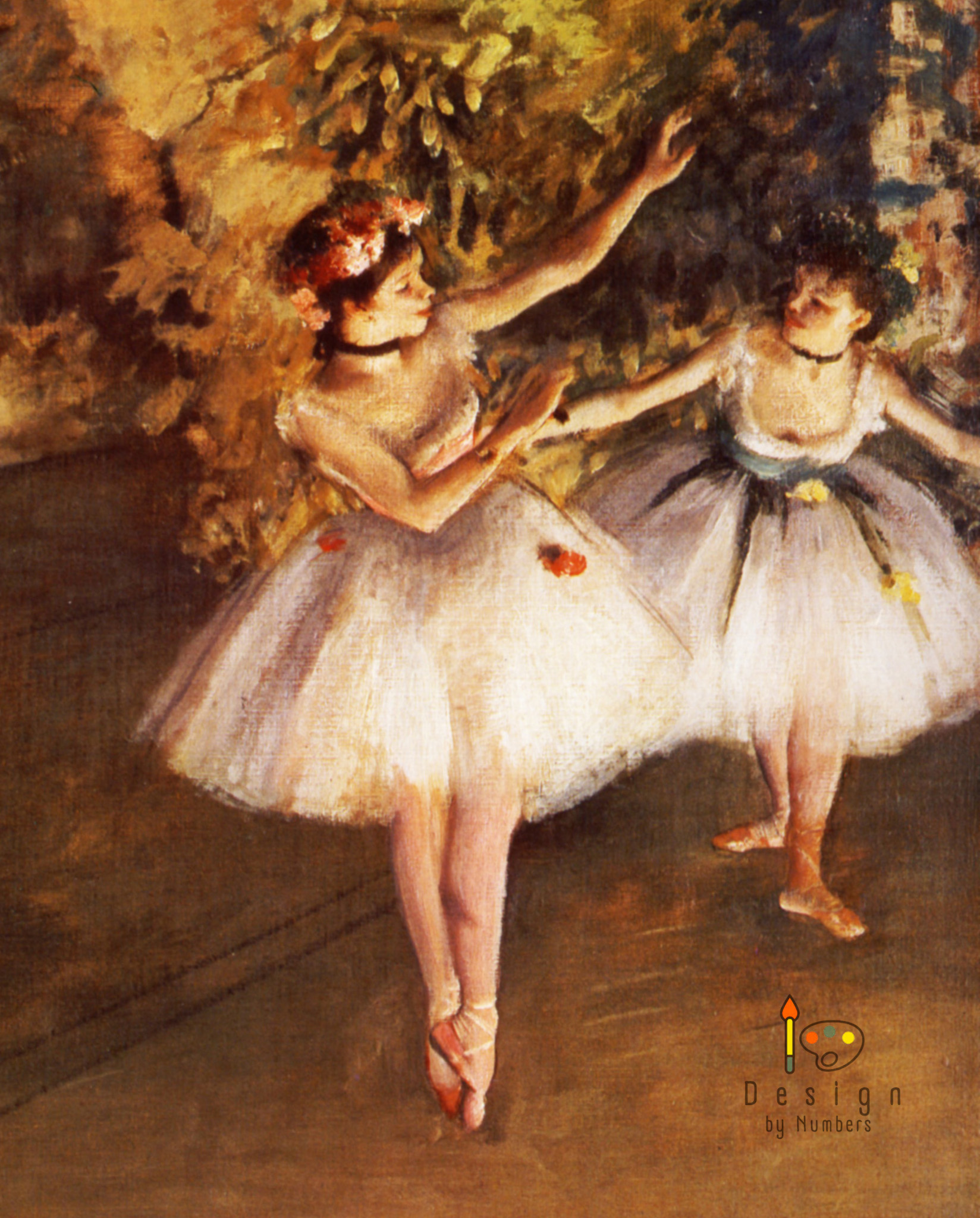 Two Dancers on Stage - Edgar Degas - Paint by Numbers