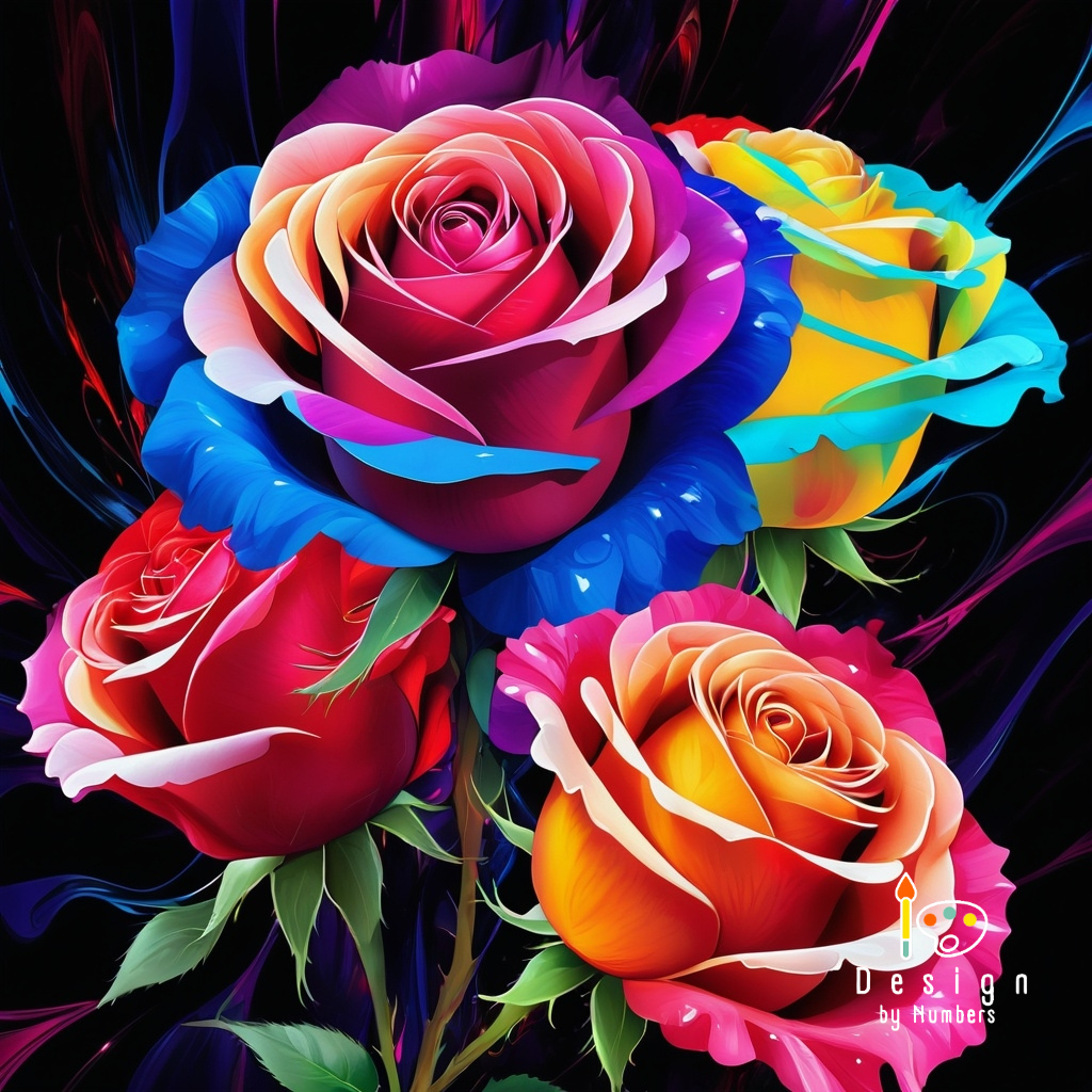 Electric Bloom- Paint By Numbers