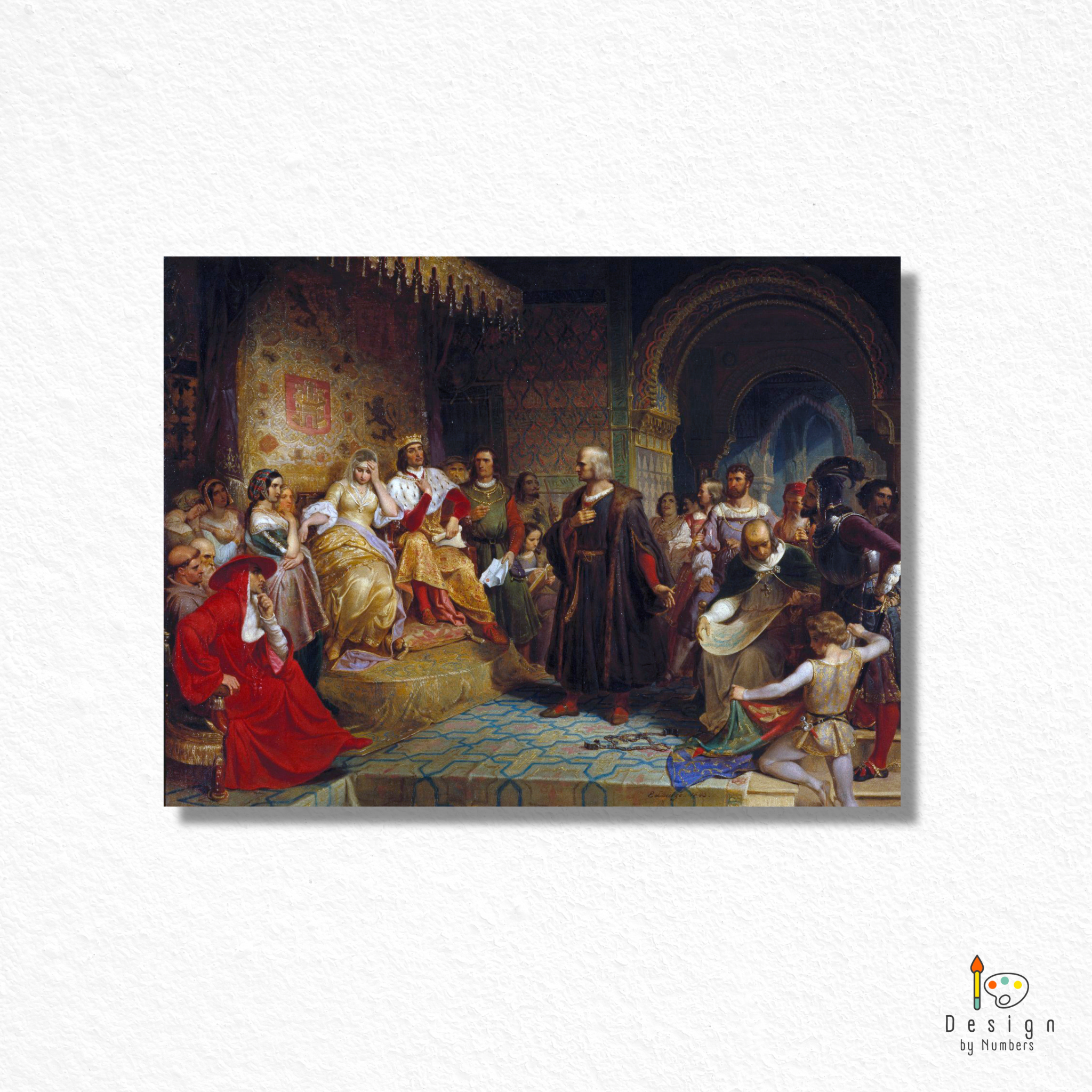 Columbus Before the Queen- Emanuel Leutze- Paint by Numbers