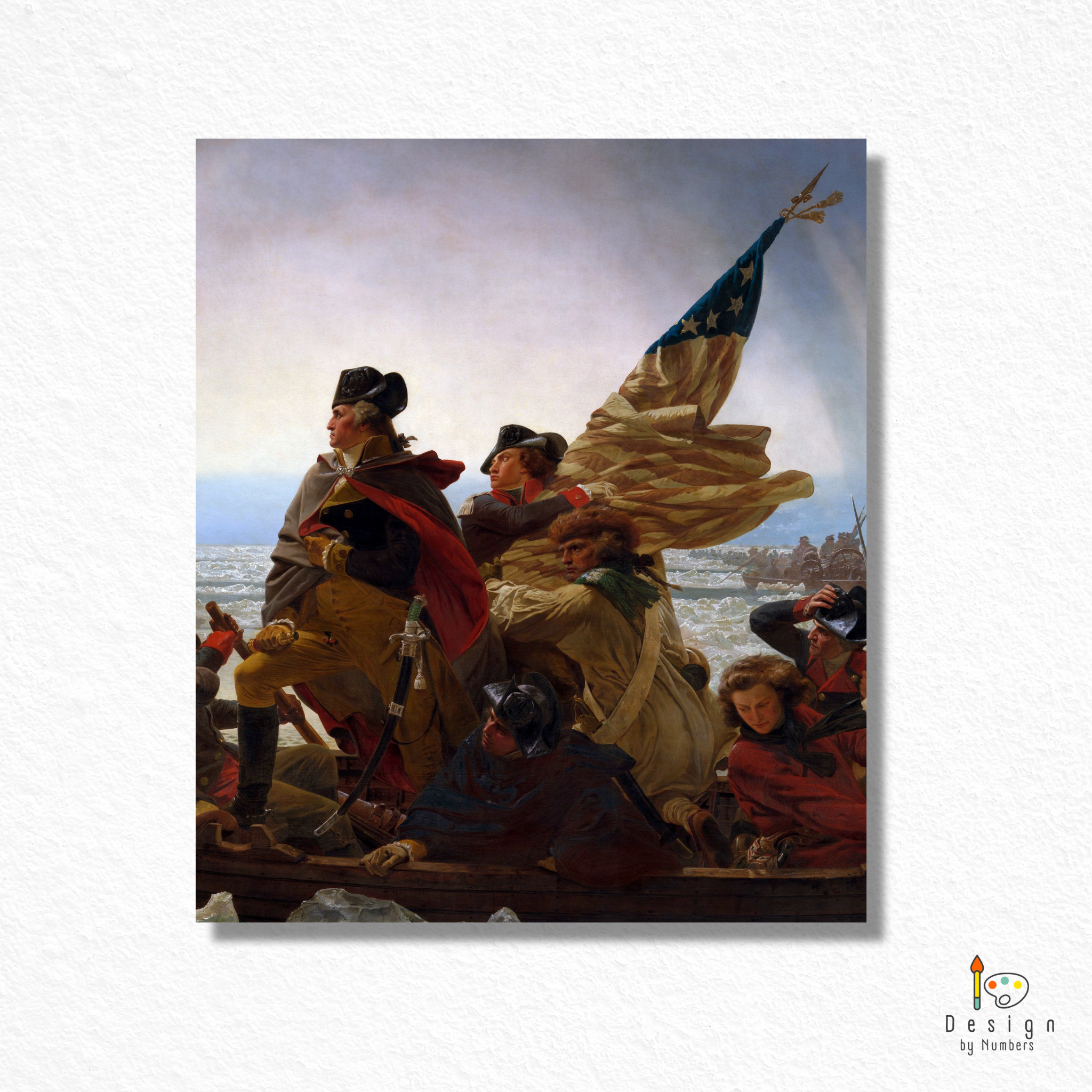 Washington Crossing the Delaware (Cropped) - Emanuel Leutze - Paint by Numbers