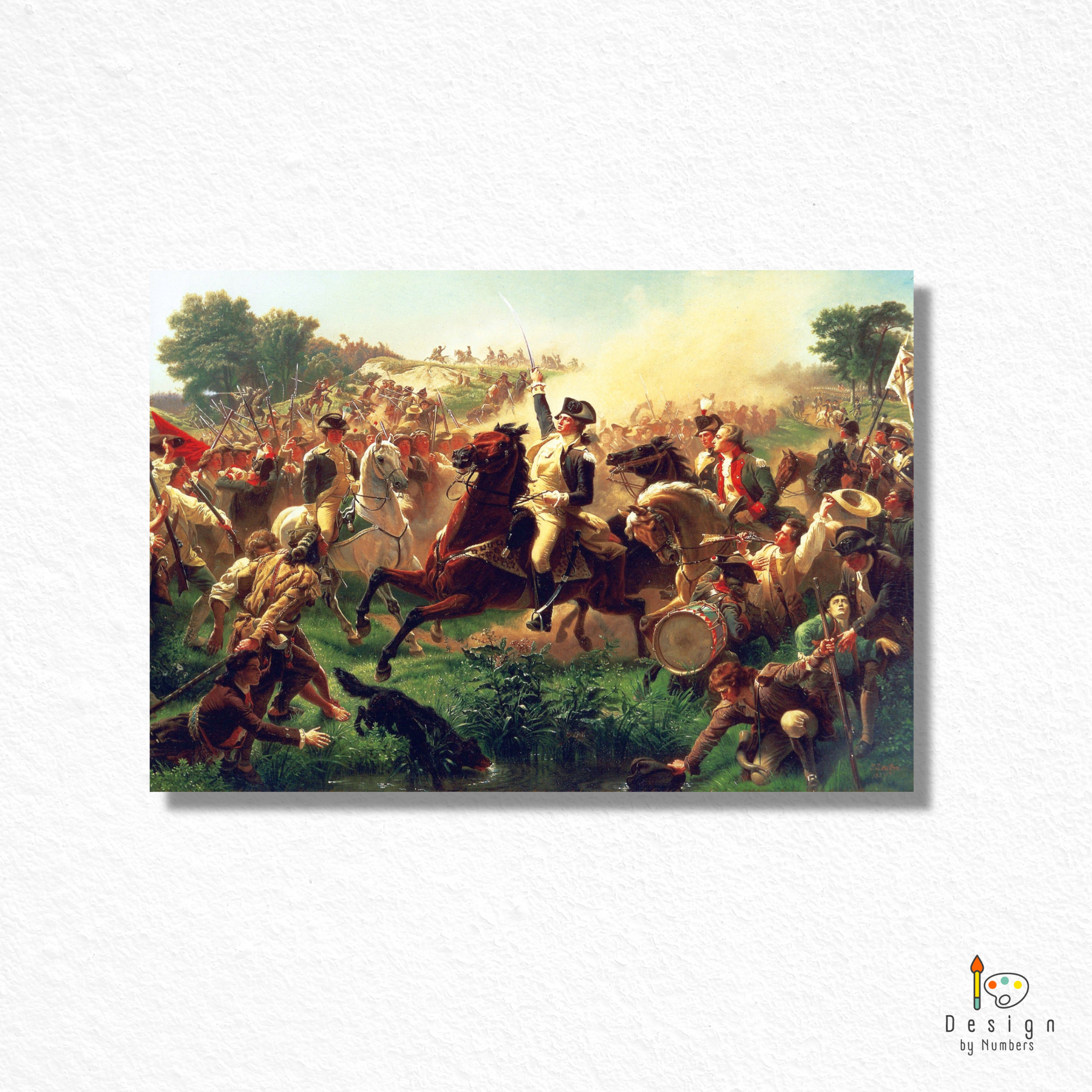 Washington Rallying the Troops- Emanuel Leutze- Paint by Numbers