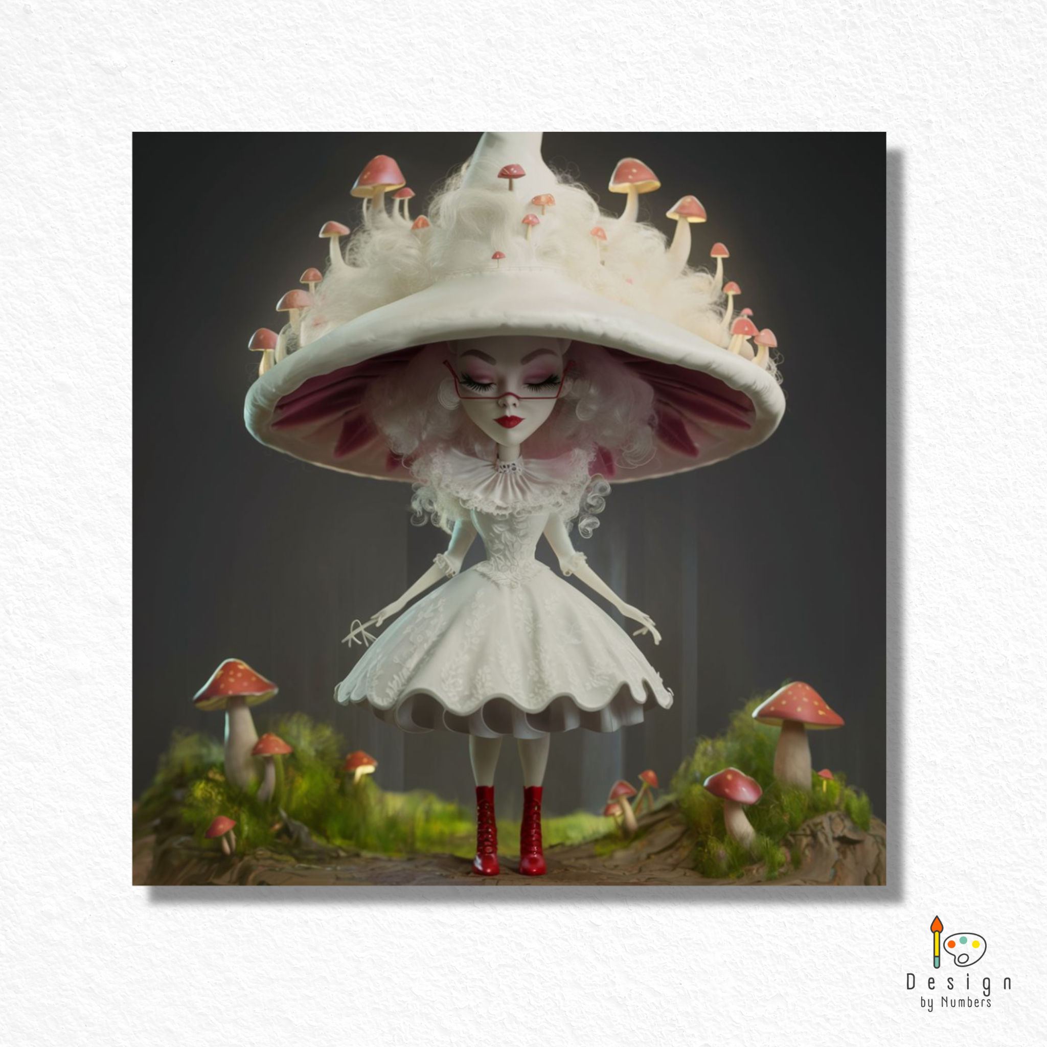 Mushroom Fairy- Fantasy- Paint by Numbers