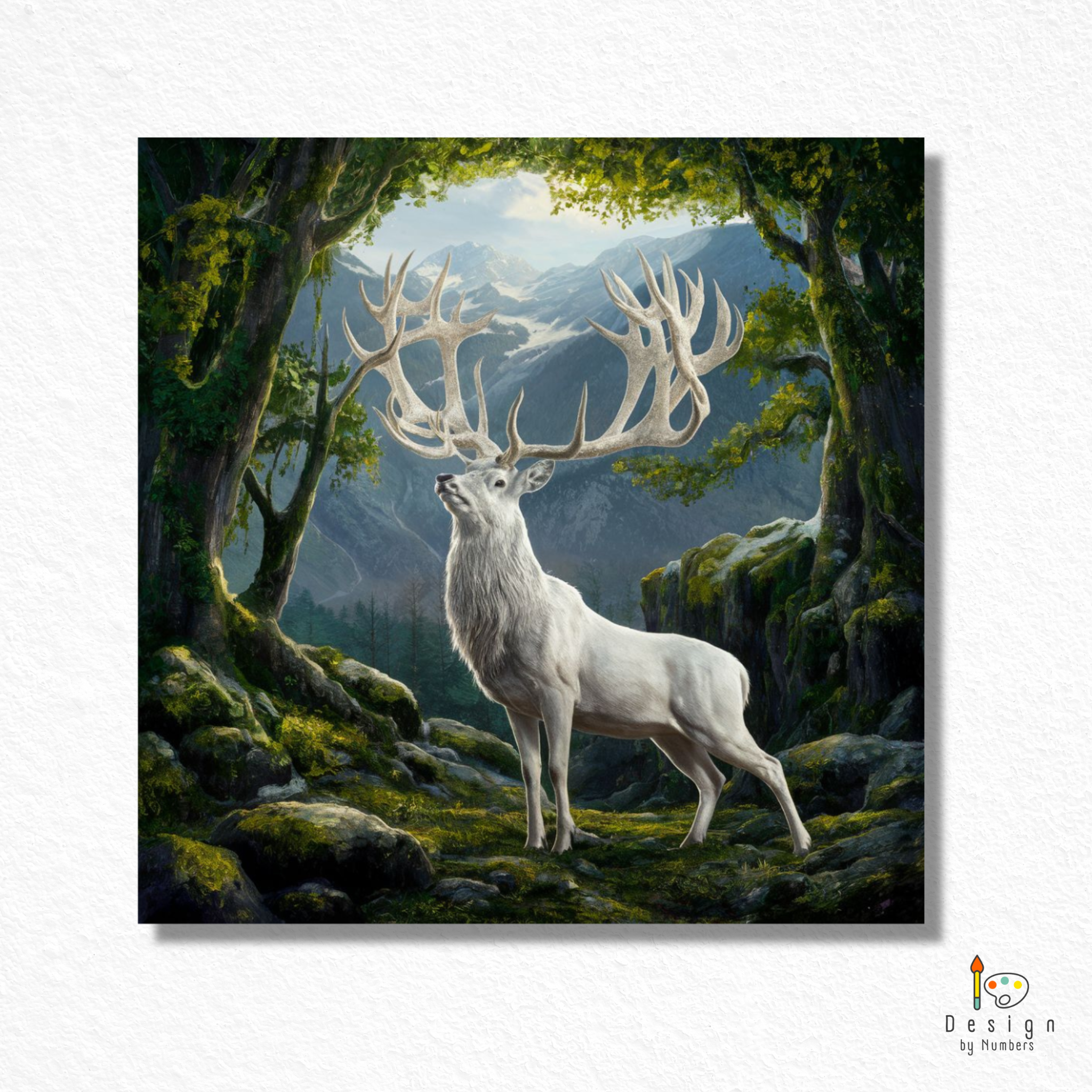 White Stag- Fantasy- Paint by Numbers