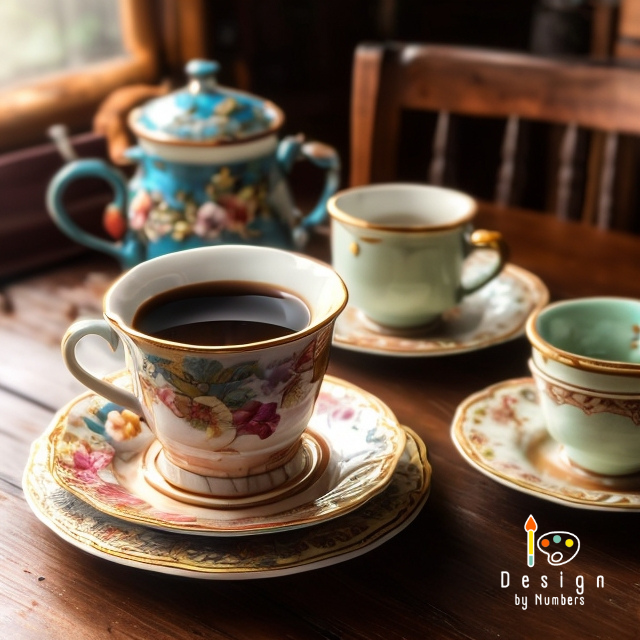 Floral Brew- Paint By Numbers