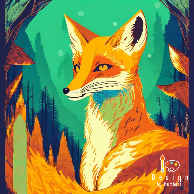 Fox of the Wood- Paint By Numbers