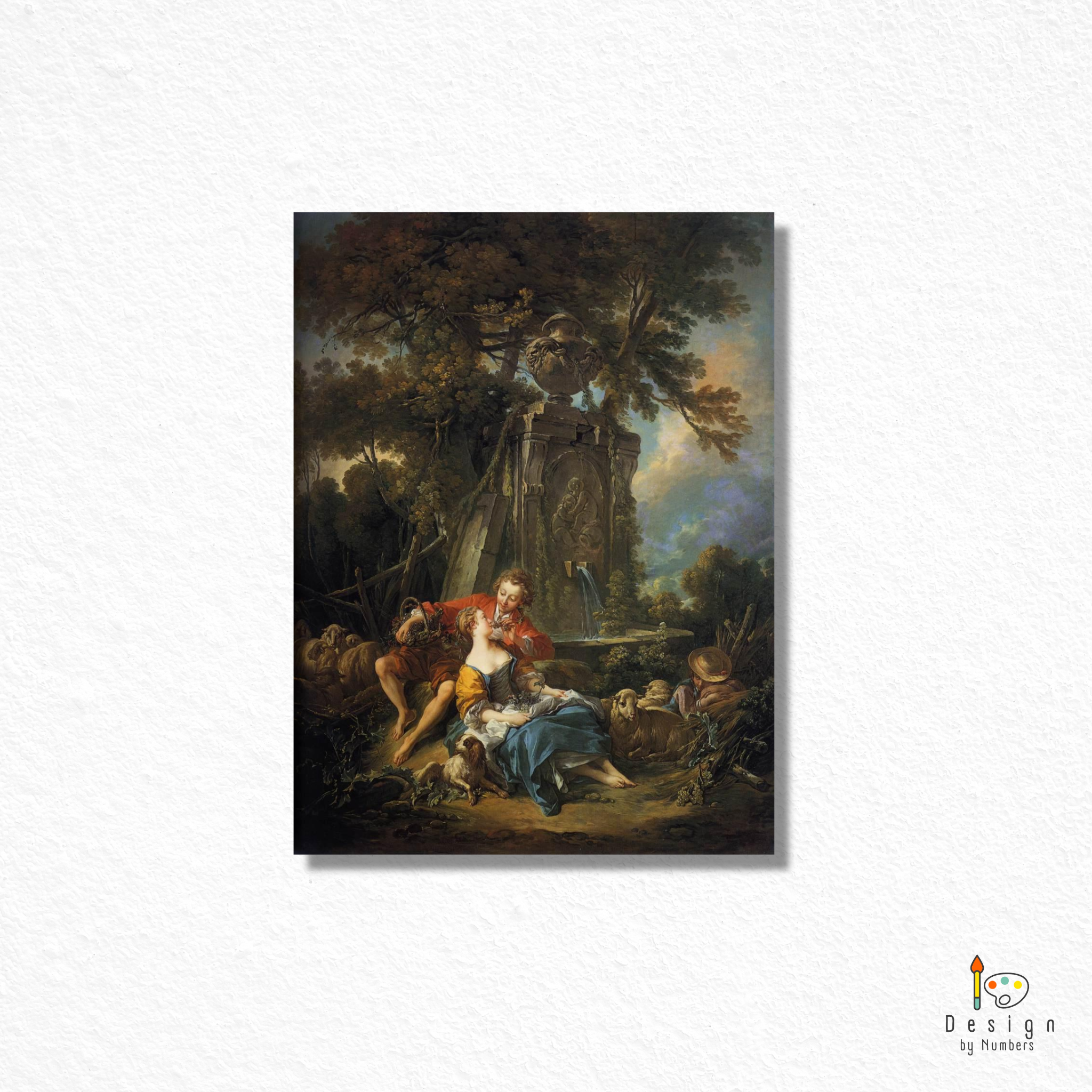 An Autumn Pastoral- François Boucher- Paint by Numbers