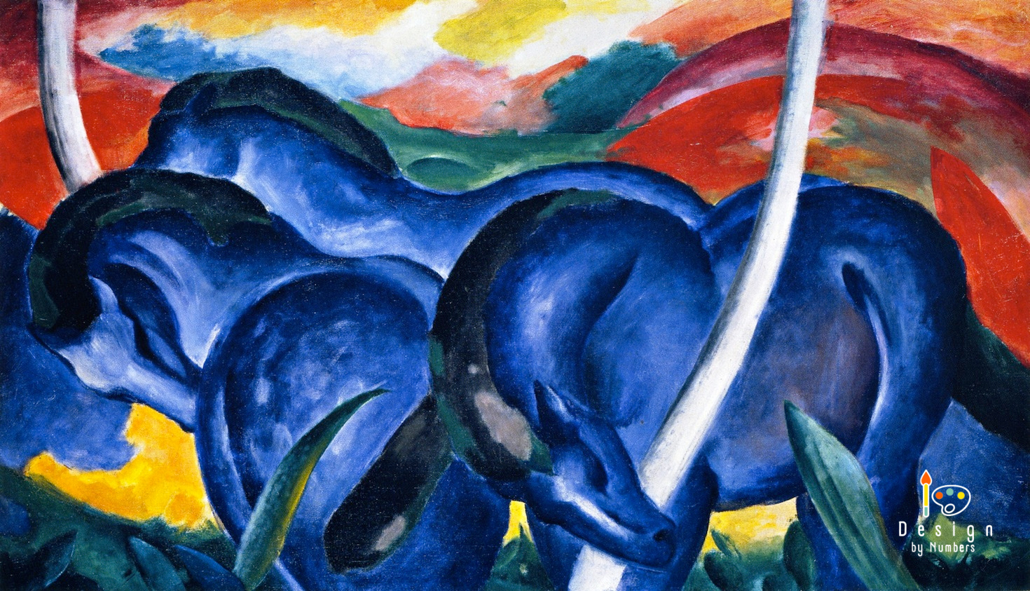Blue Horses - Franz Marc - Paint by Numbers