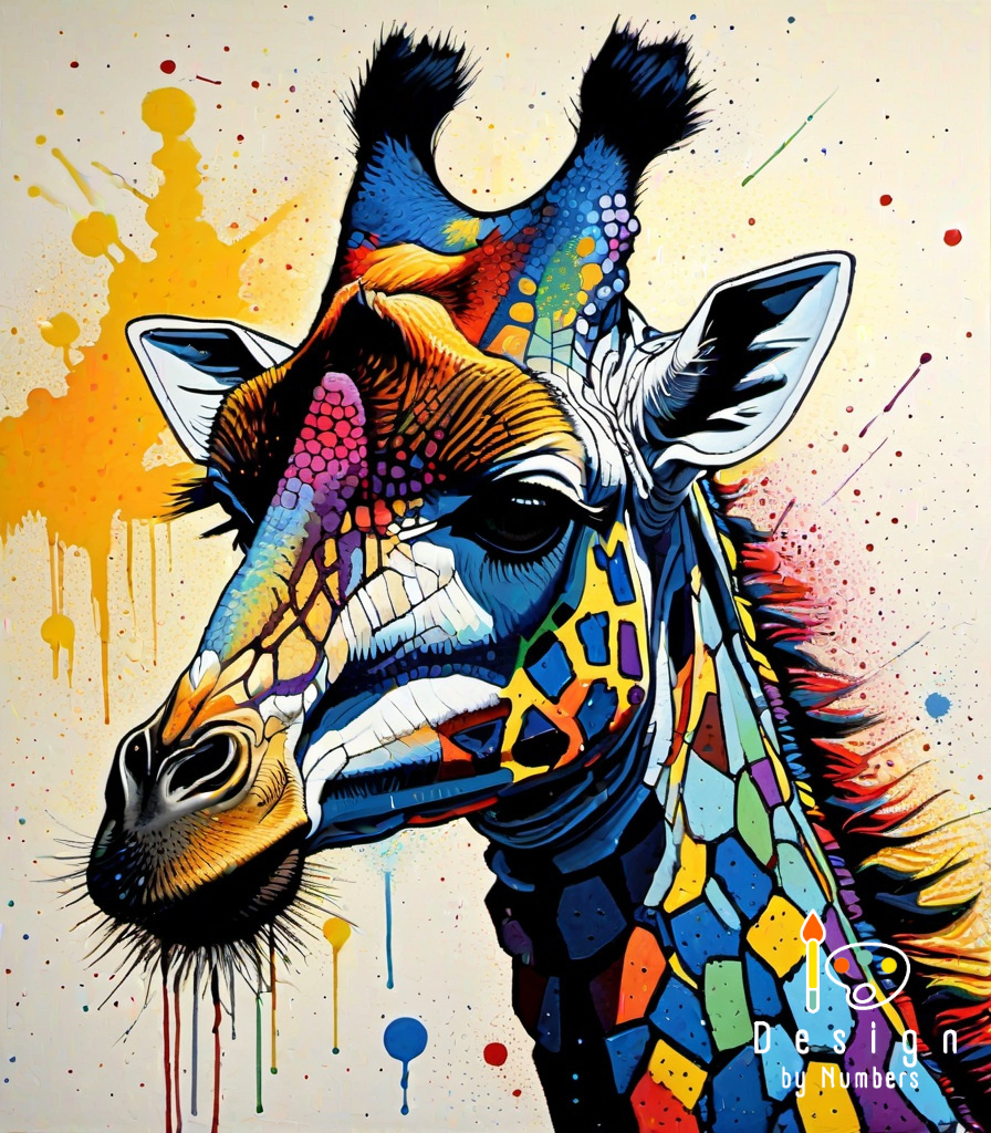 Giraffe Graffiti - Paint by Numbers