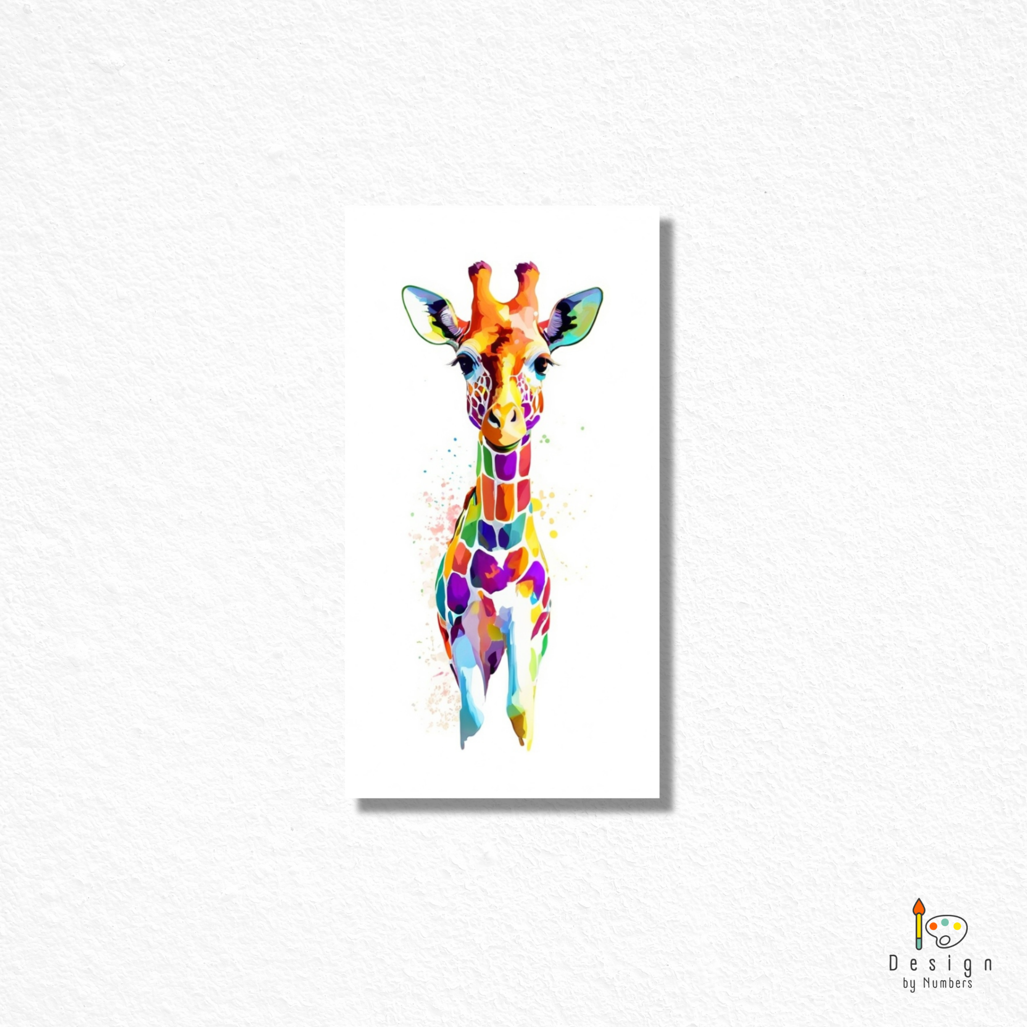 Giraffe Watercolor- Paint By Numbers