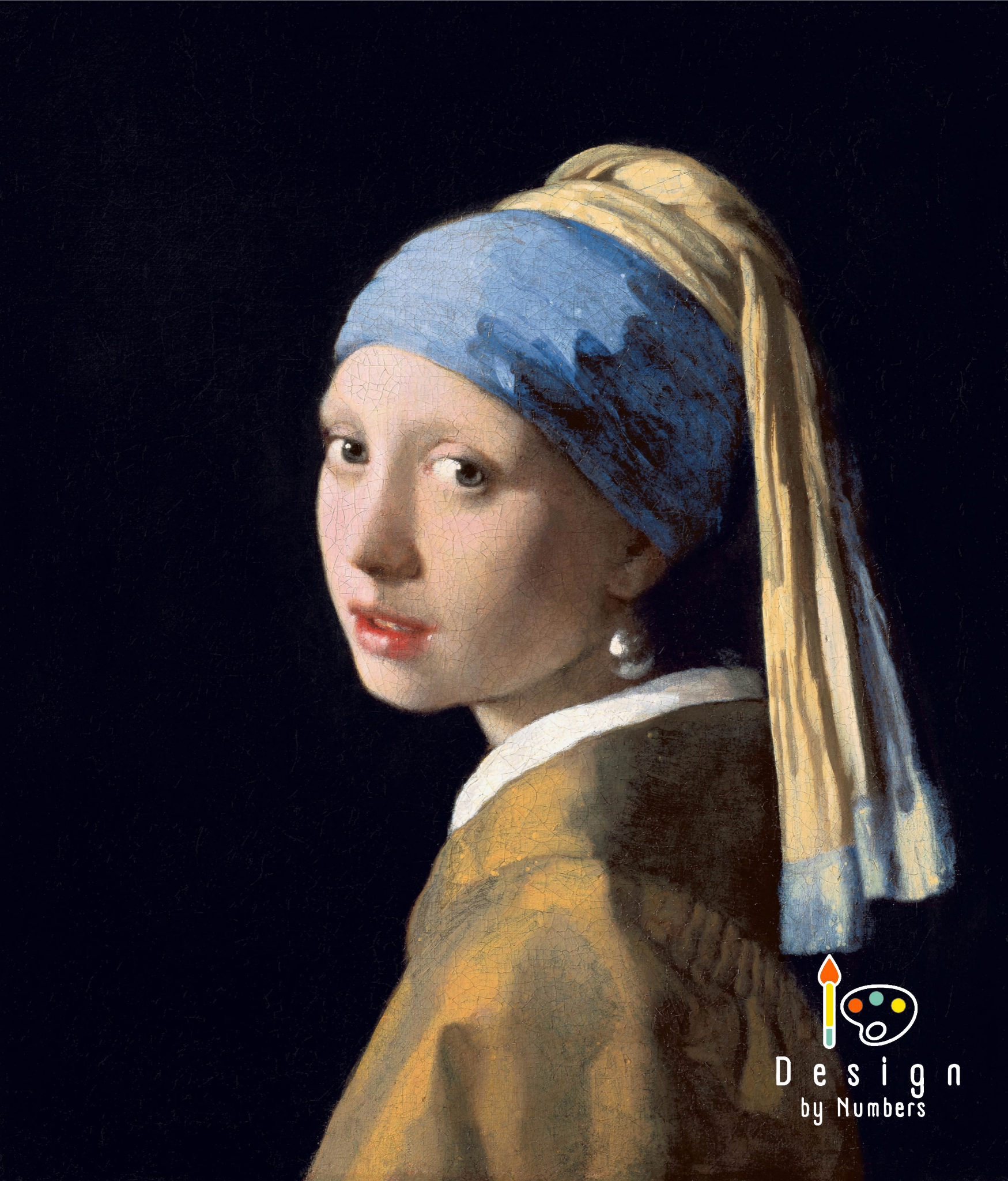 Girl with a Pearl Earring- Johannes Vermeer-  Paint by Numbers