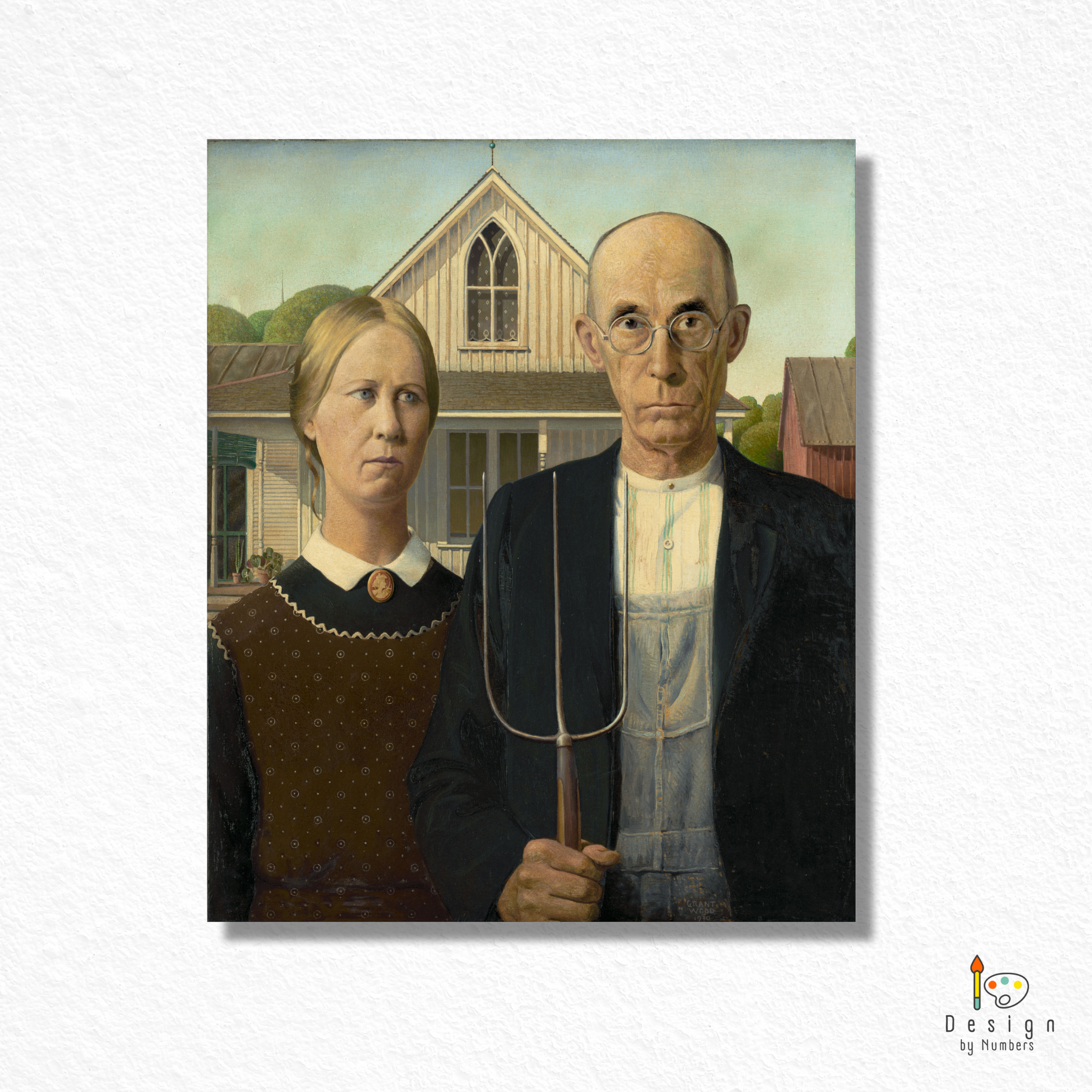 American Gothic- Grant Wood- Paint by Numbers