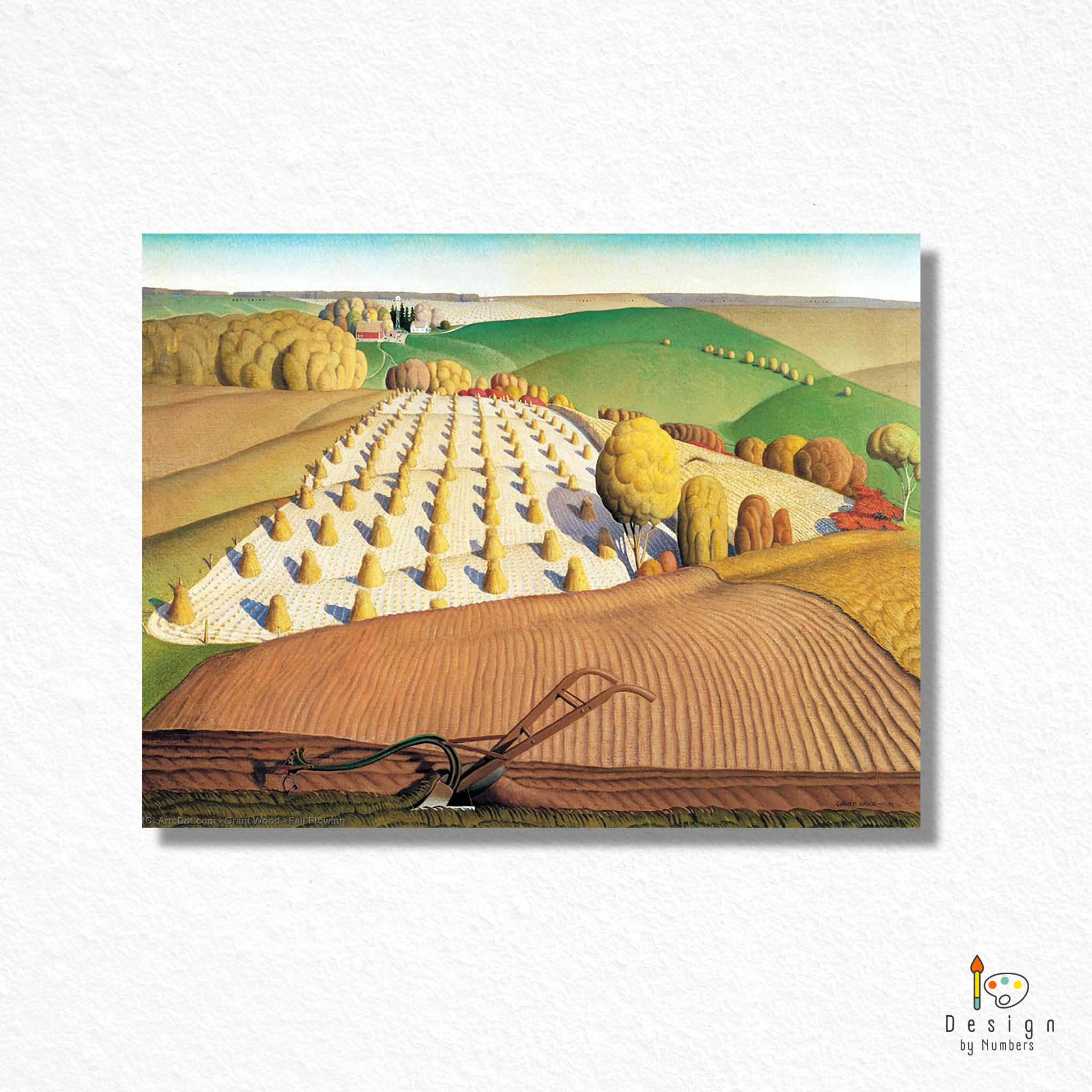 Fall Plowing - Grant Wood - Paint by Numbers