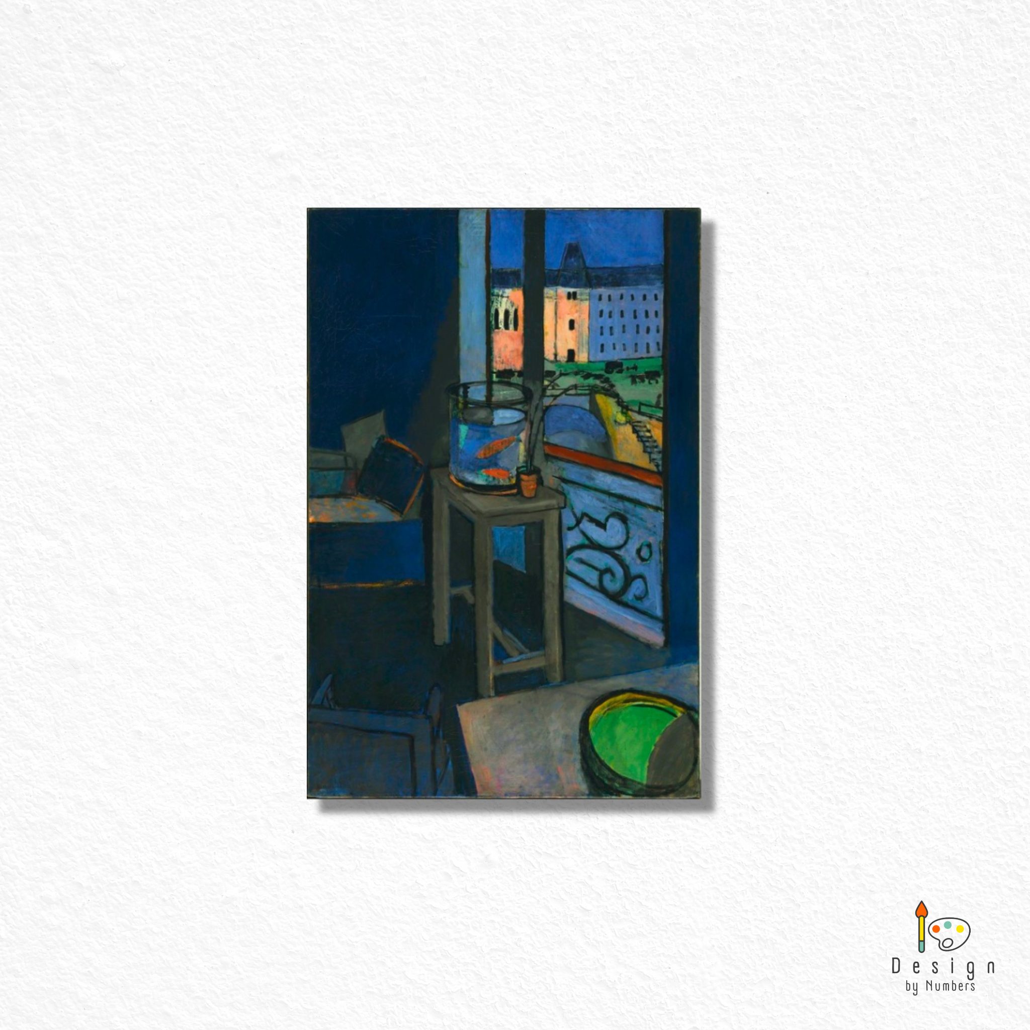 Les Poissons Rouges (Interior with a Goldfish Bowl) - Henri Matisse - Paint by Numbers