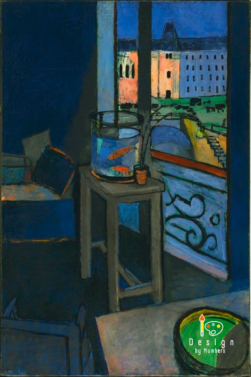 Les Poissons Rouges (Interior with a Goldfish Bowl)- Henri Matisse- Paint by Numbers