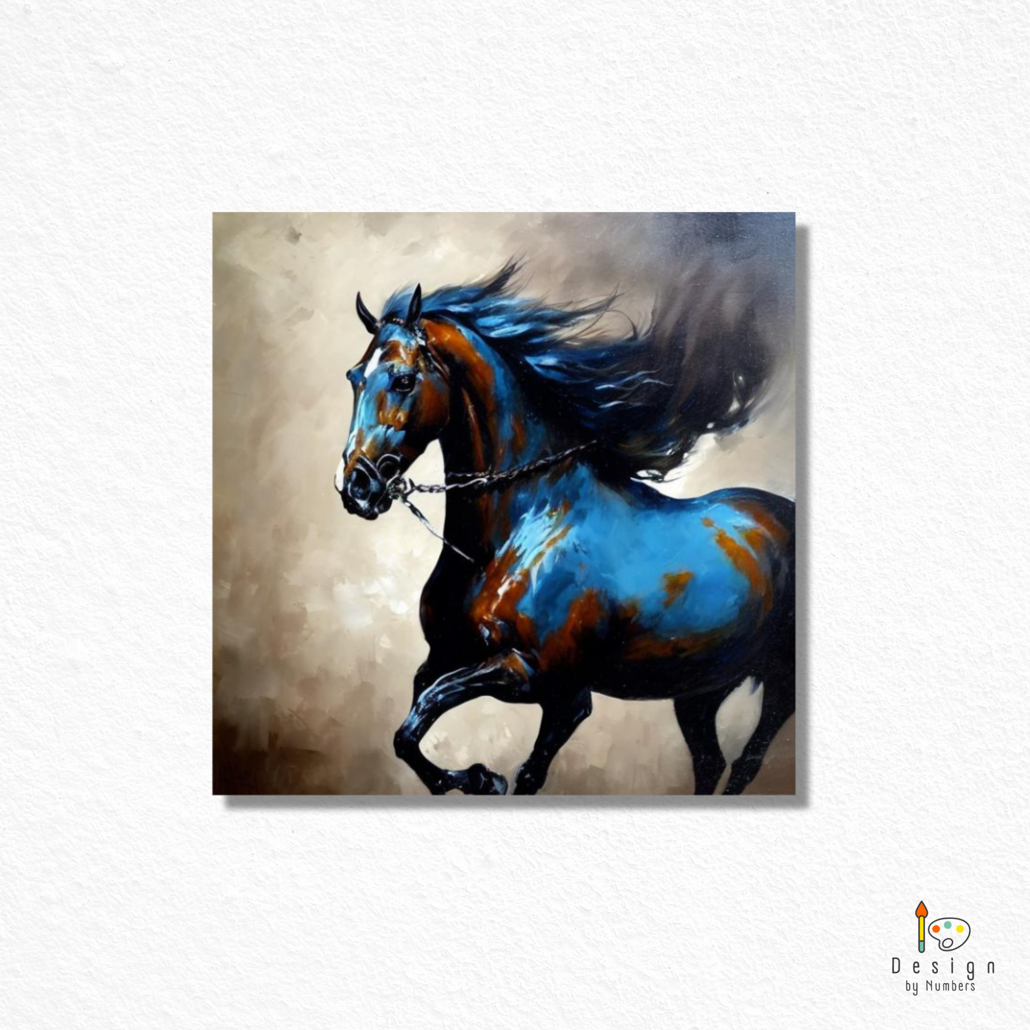 Blue Mustang- Paint By Numbers