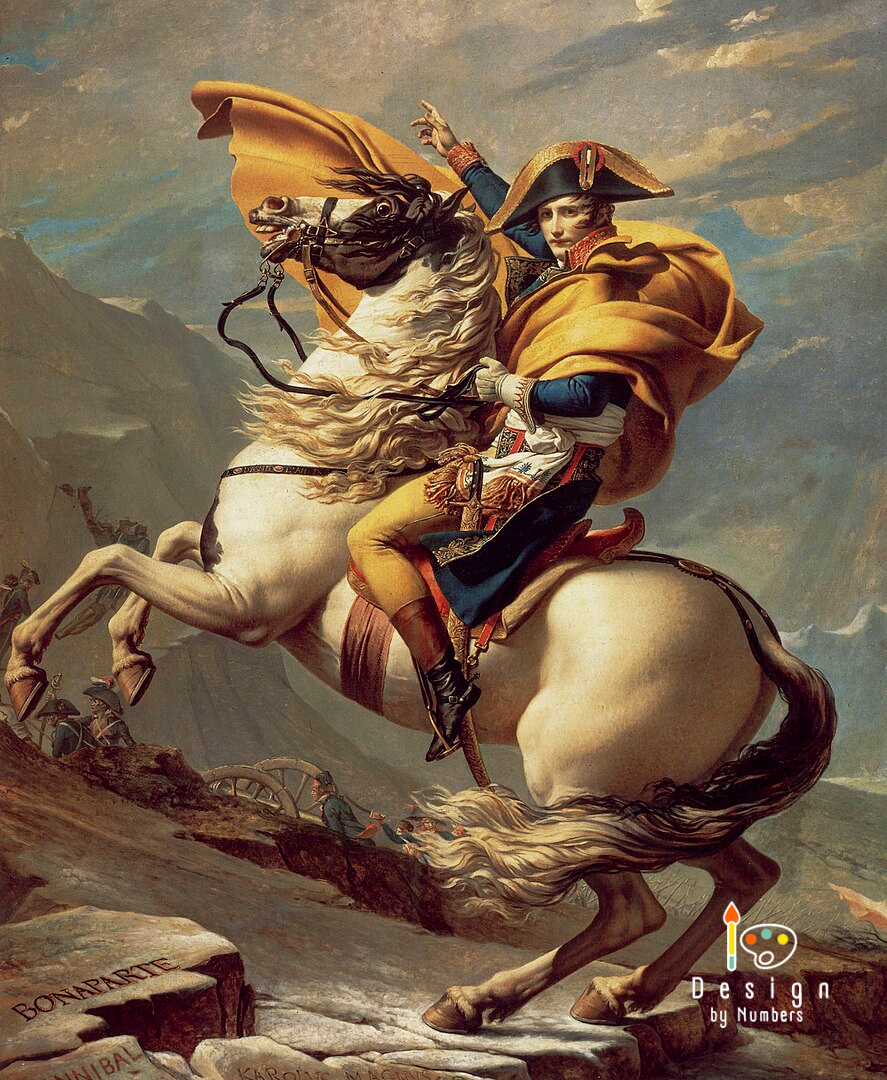 Napoleon Crossing the Alps - Jacques-Louis David - Paint by Numbers