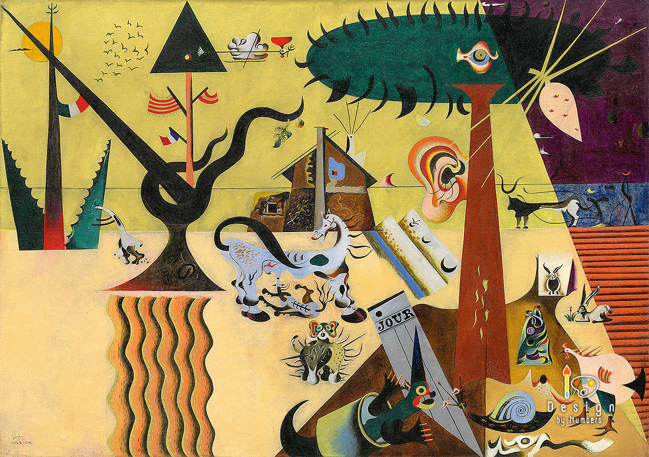 The Tilled Field- Joan Miro- Paint by Numbers