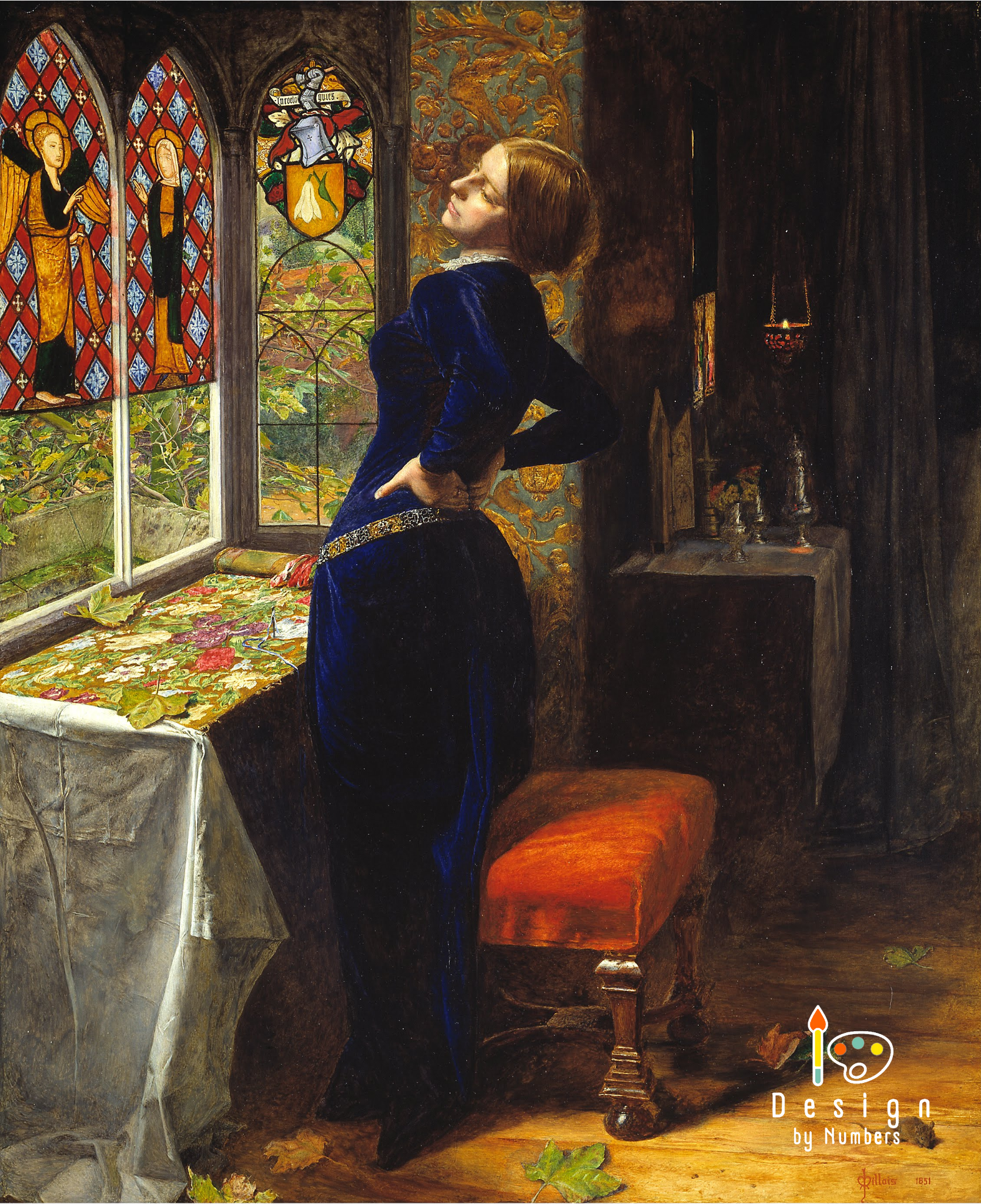 Mariana- John Everett Millais- Paint by Numbers