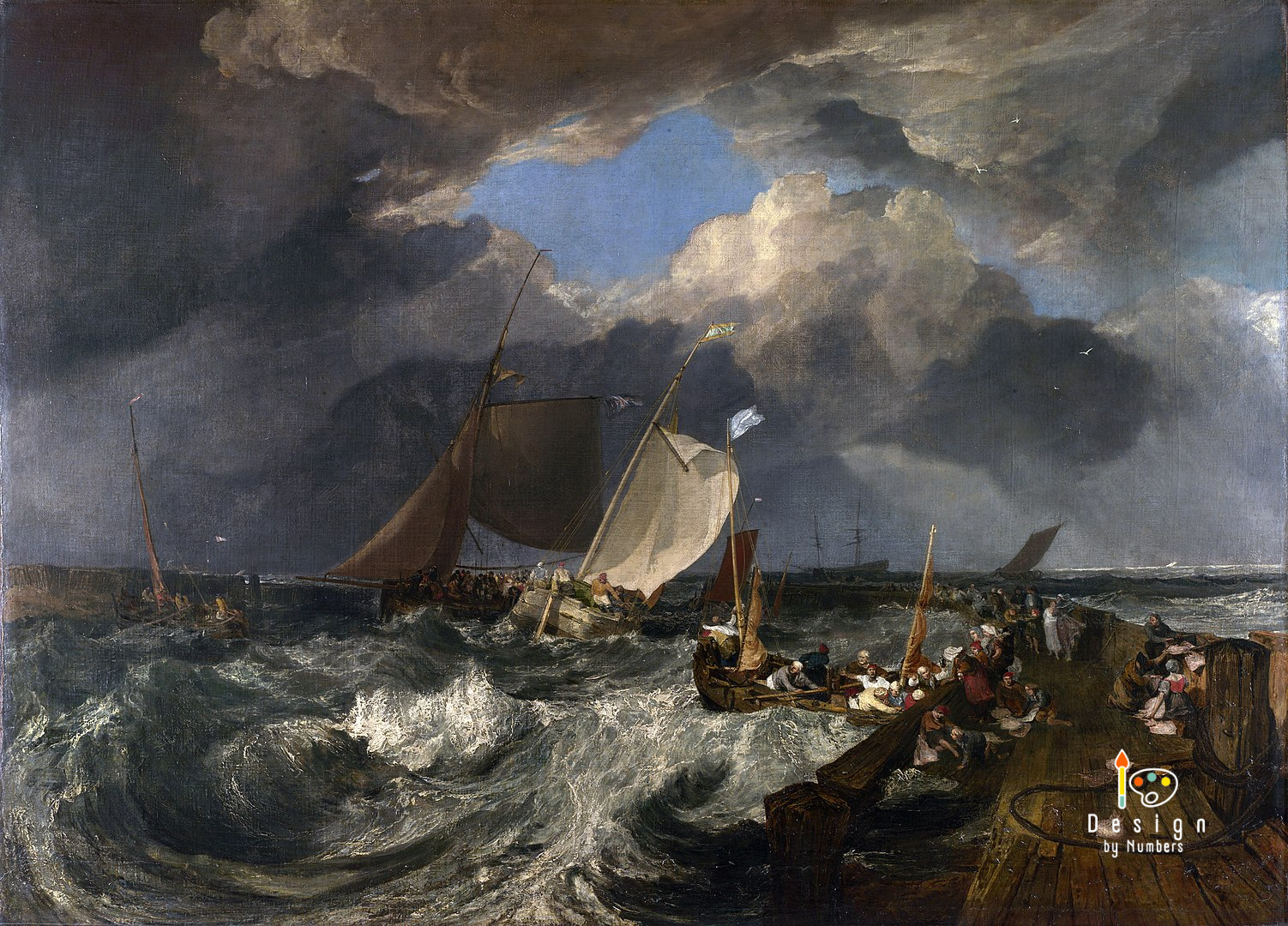 Calais Pier- Joseph Mallord William (J.M.W) Turner- Paint by Numbers
