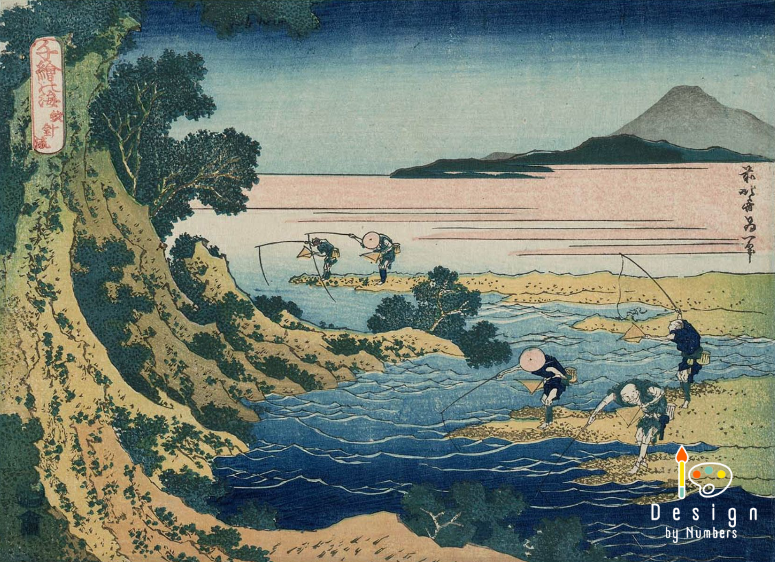 Fly Fishing- Katsushika Hokusai- Paint by Numbers