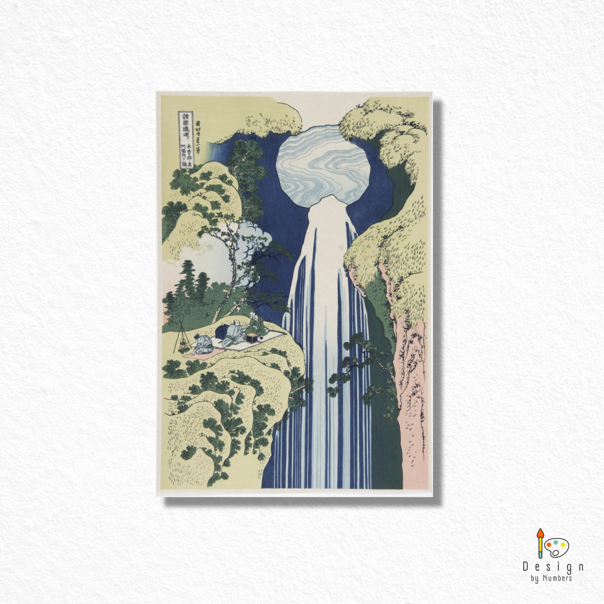 Amida Falls- Katsushika Hokusai- Paint by Numbers