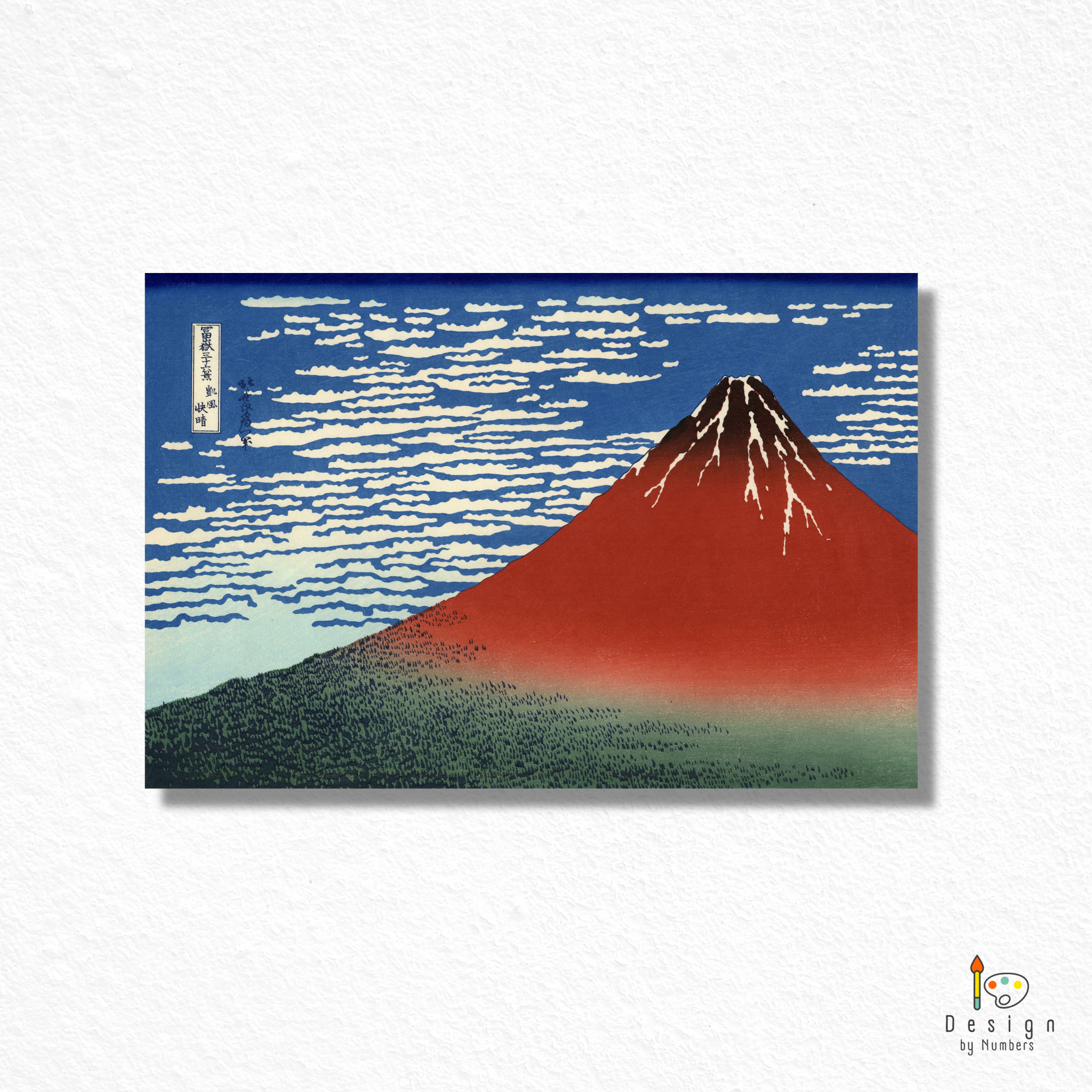 Red Fuji Southern Wind - Katsushika Hokusai - Paint by Numbers