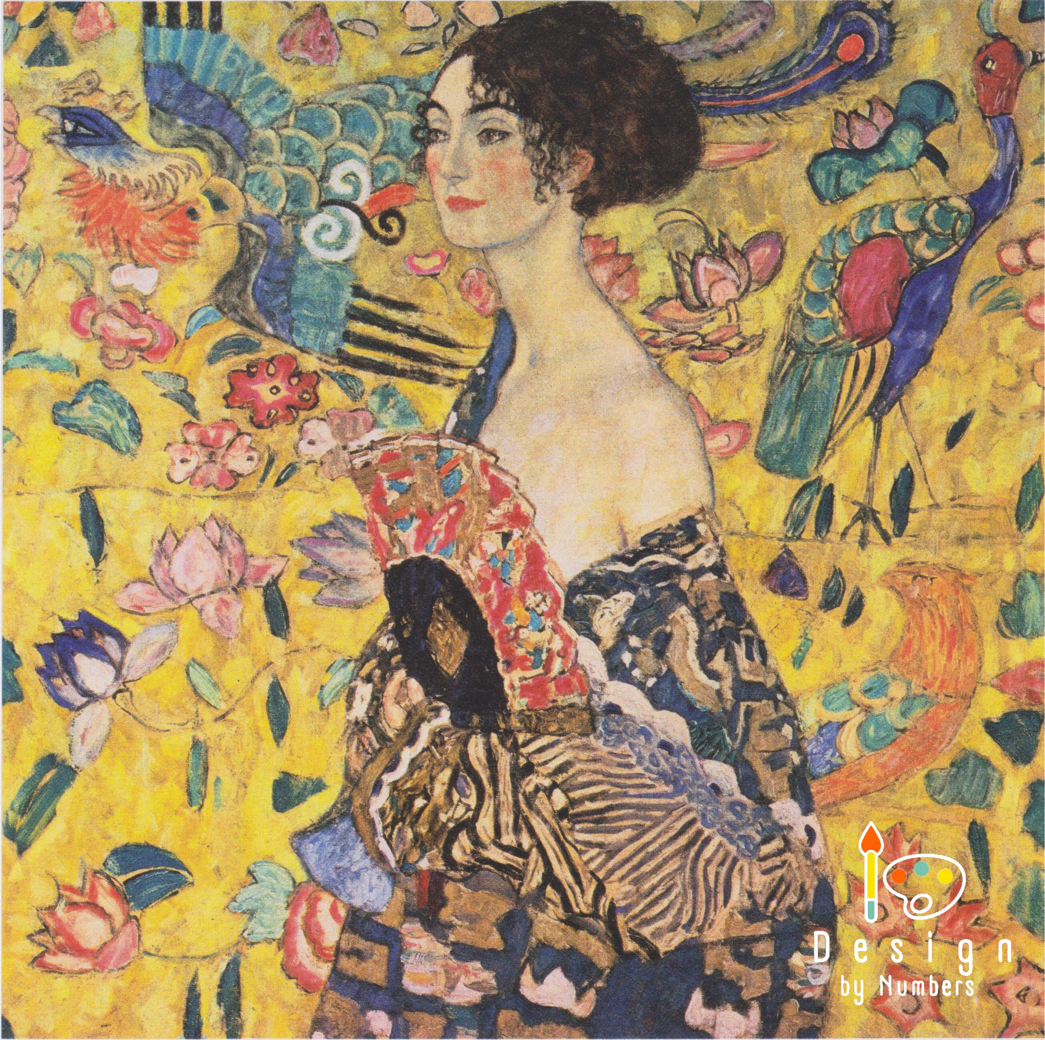 Lady with a Fan- Gustav Klimt- Paint by Numbers