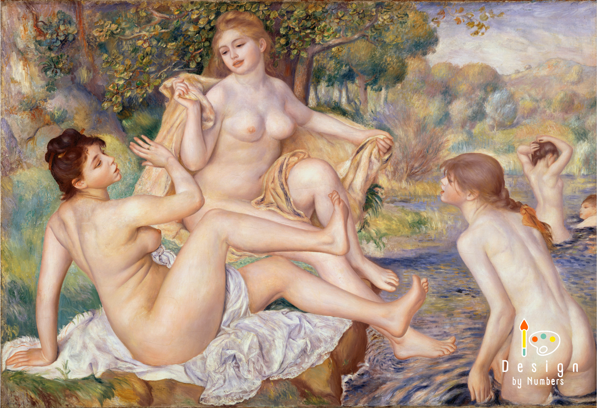 Les Grandes Baigneuses - Pierre-Auguste Renoir - Paint by Numbers