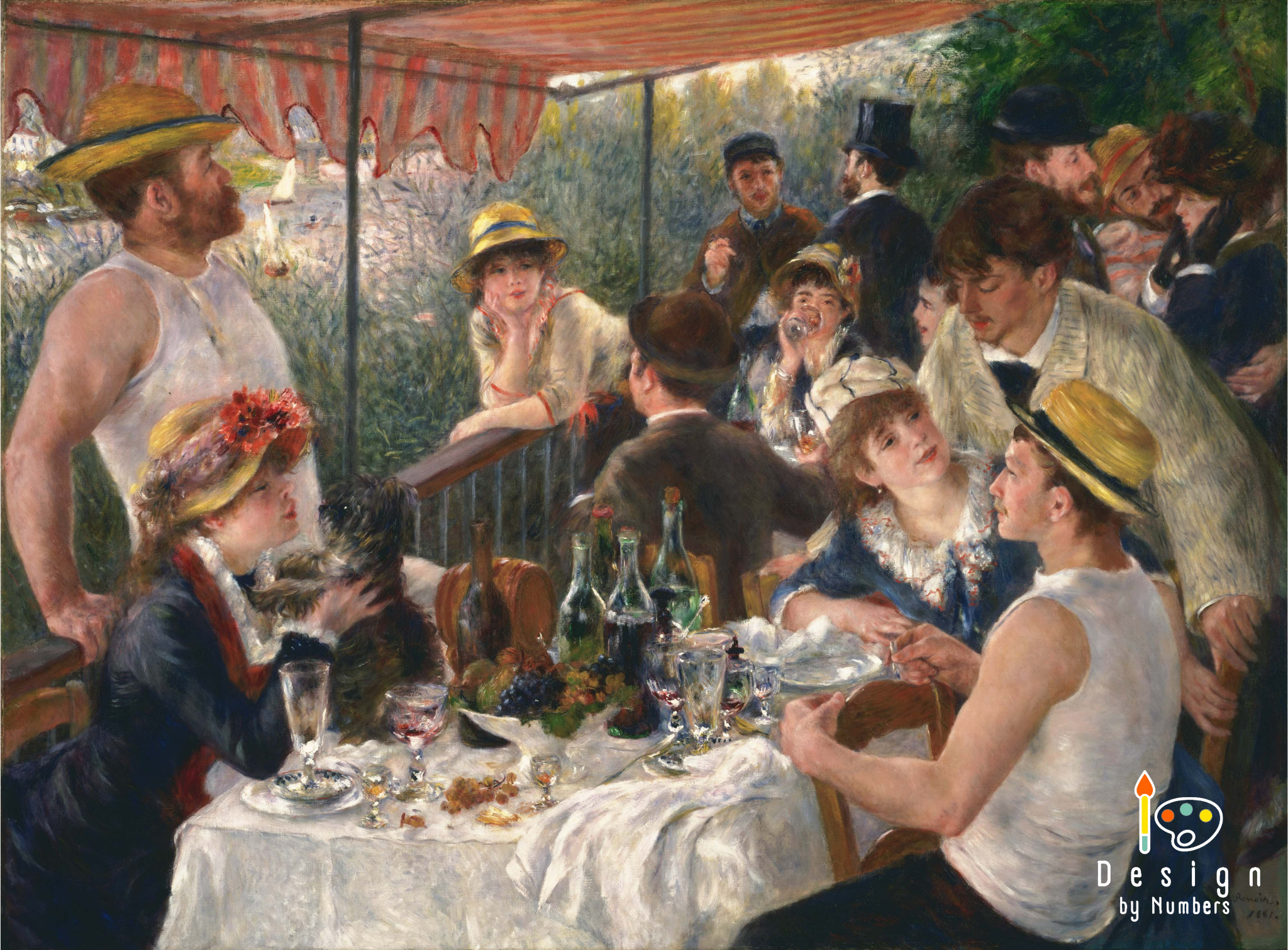 Luncheon of the Boating Party- Pierre-Auguste Renoir- Paint by Numbers